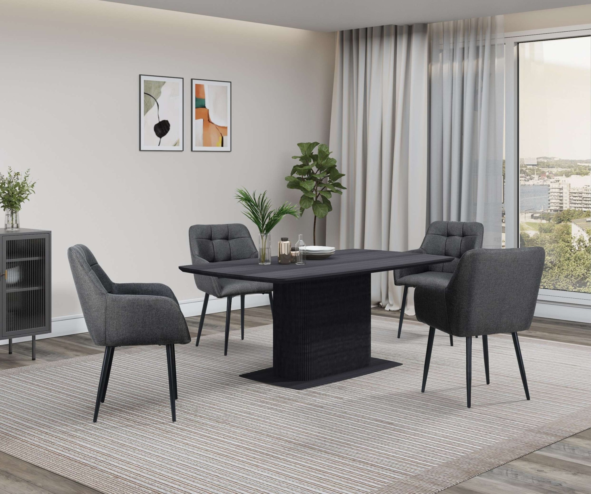 OTTO home Esszimmerstuhl »Bostony« () 2 Stk.gepolsterte Rückenlehne, Armlehne und Sitzfläche, Sitzhöhe 49 cm