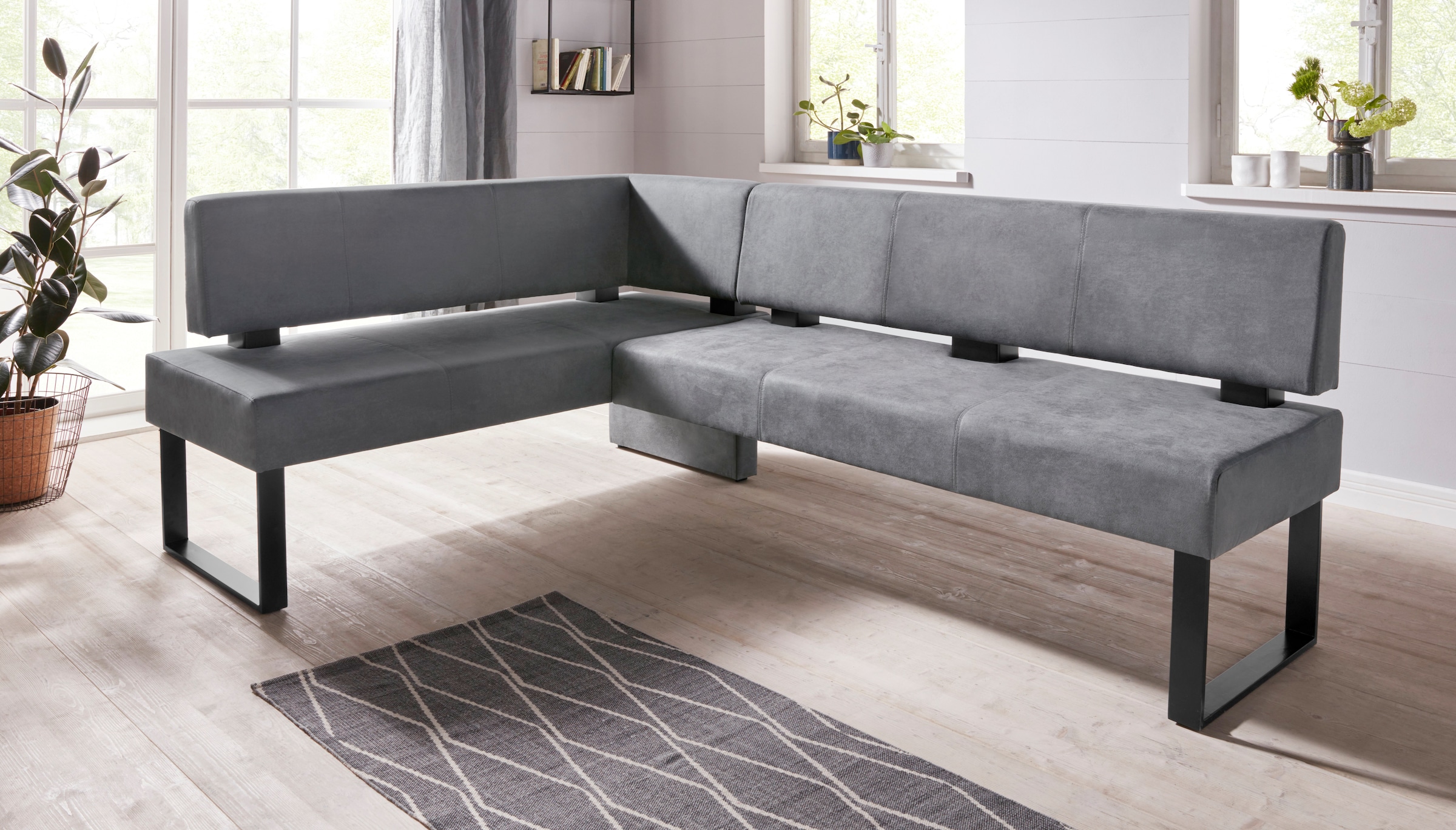 OTTO home Eckbank »Oliver mit Metallgestell, Küchenbank« verschiedene Bezüge Cord Esszimmerbank OTTOs Choice