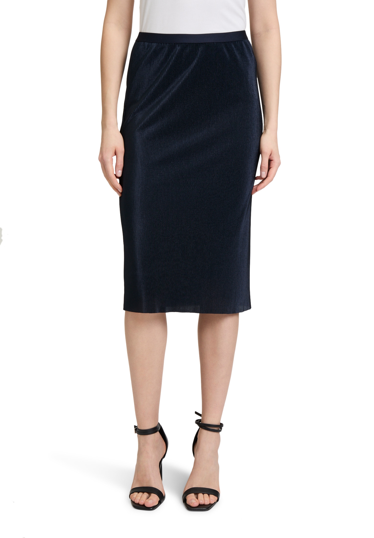 Betty&Co Midirock "Betty & Co Damen Midirock mit Plissee", Plissee günstig online kaufen