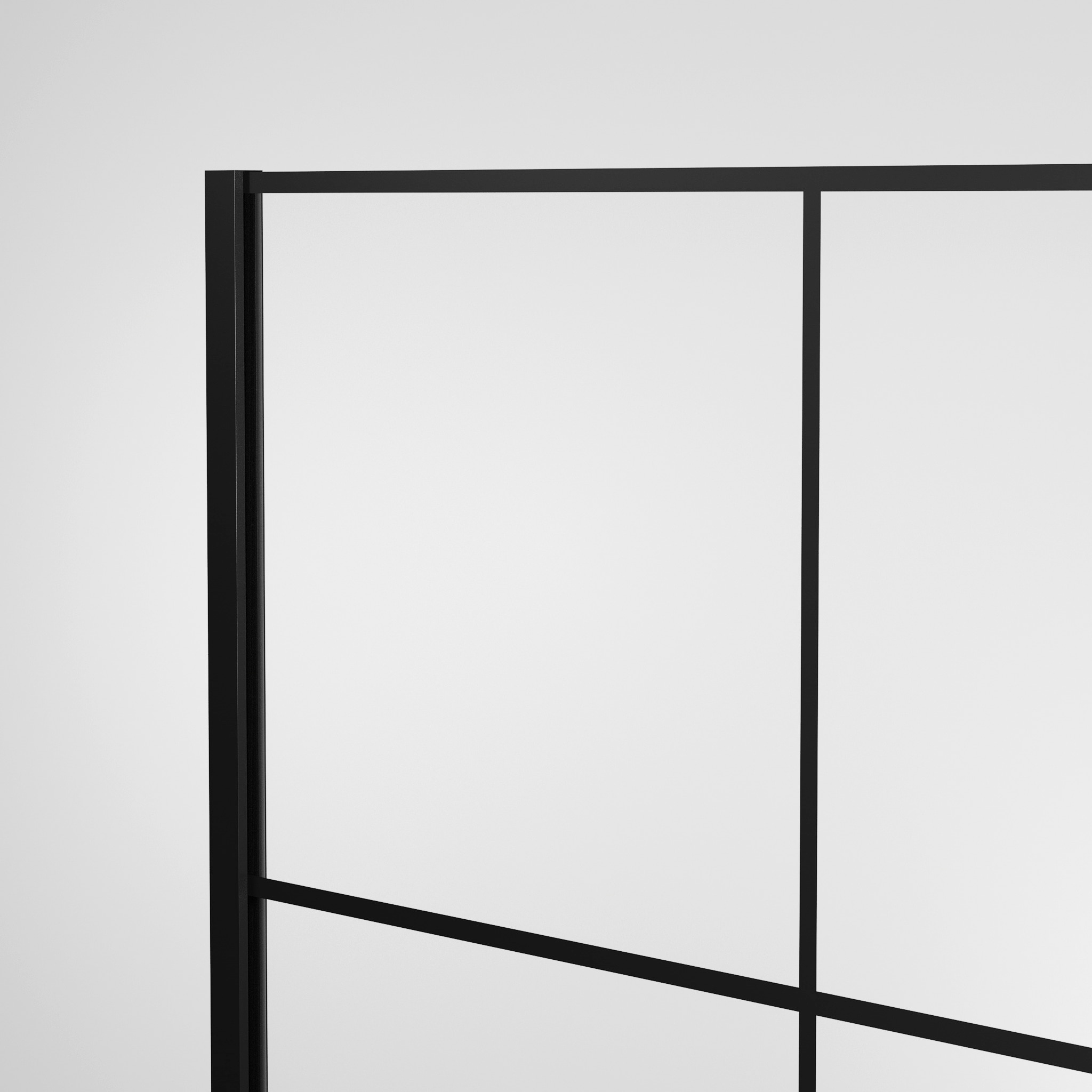 Marwell Walk-in-Dusche »BLACK WINDOW« beidseitig montierbar, mit Stabilisationsbügel