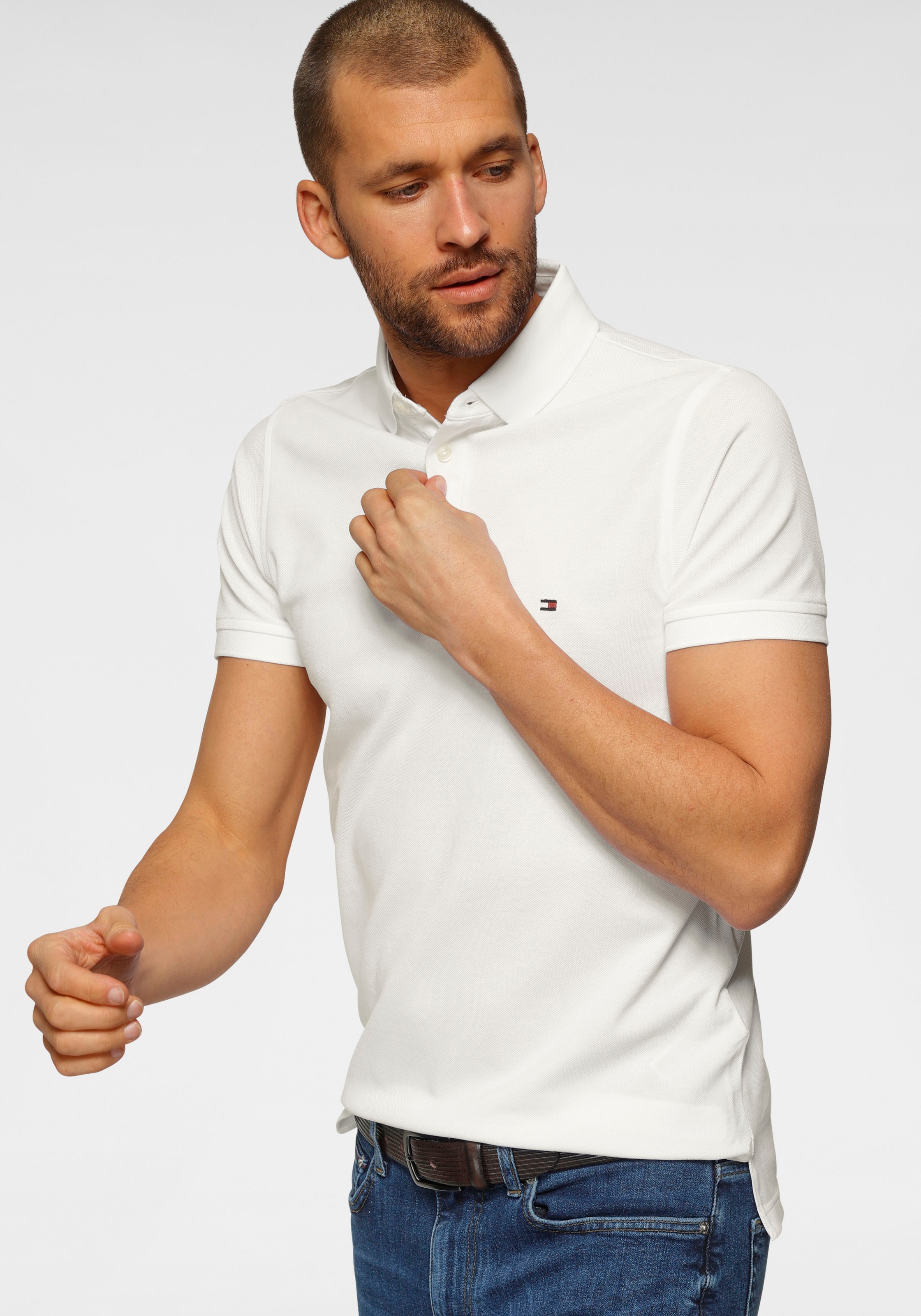 Thumbnail - Tommy Hilfiger Poloshirt "1985 SLIM POLO", hochwertige Baumwoll-Piqué-Qualität