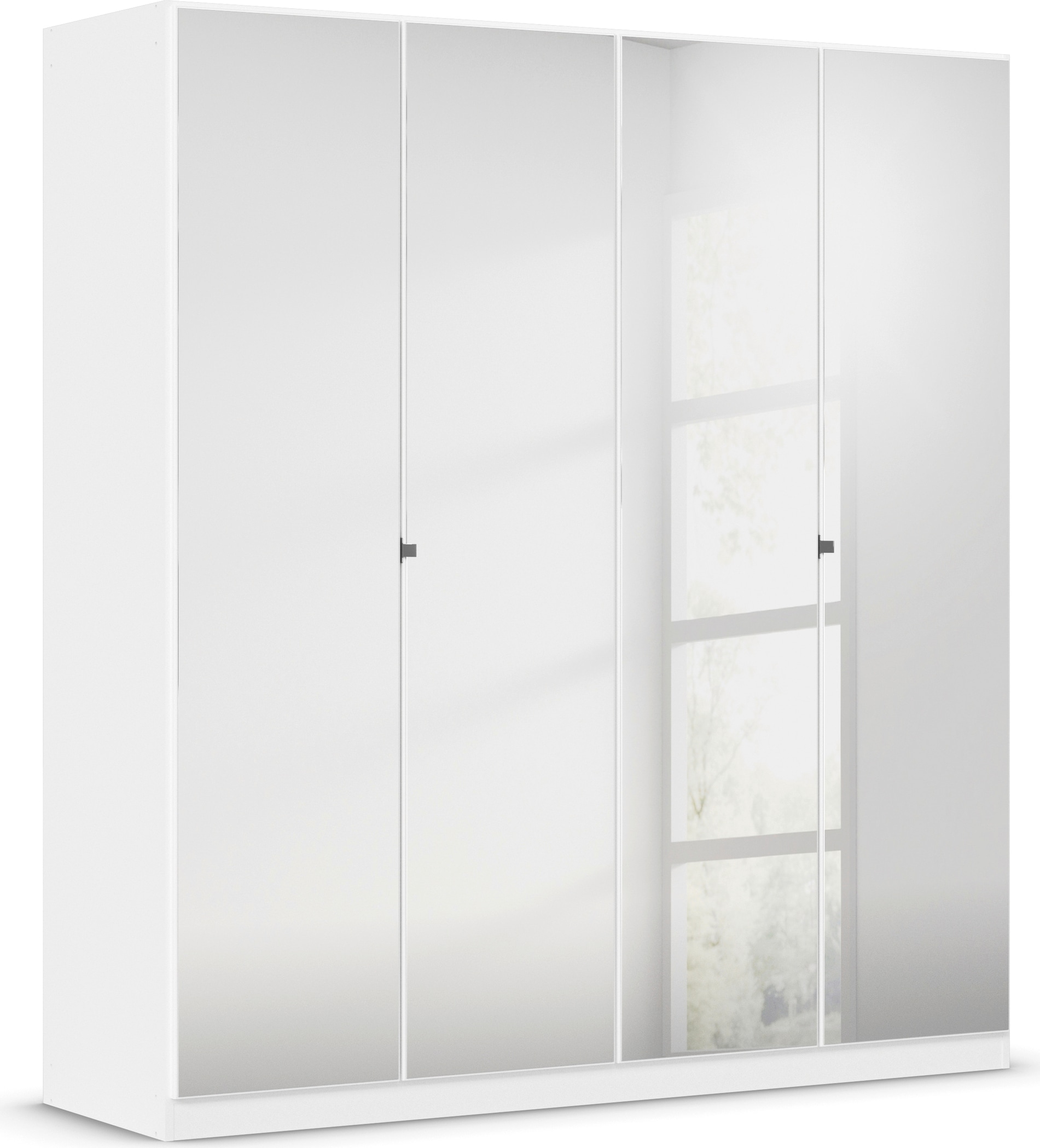 rauch Drehtürenschrank "Reflect" mit Spiegelfront, inkl. praktischer Inneneinteilung und Stoffboxen-Set