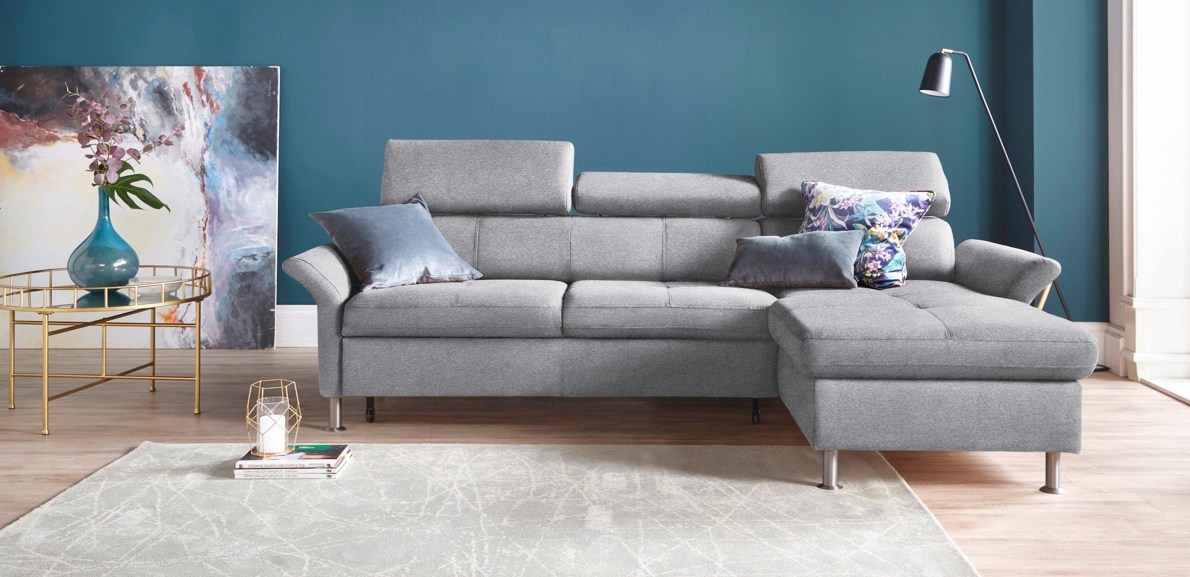 exxpo - sofa fashion Ecksofa "Maretto, bequem & komfortabel, bodenfrei, Bre günstig online kaufen