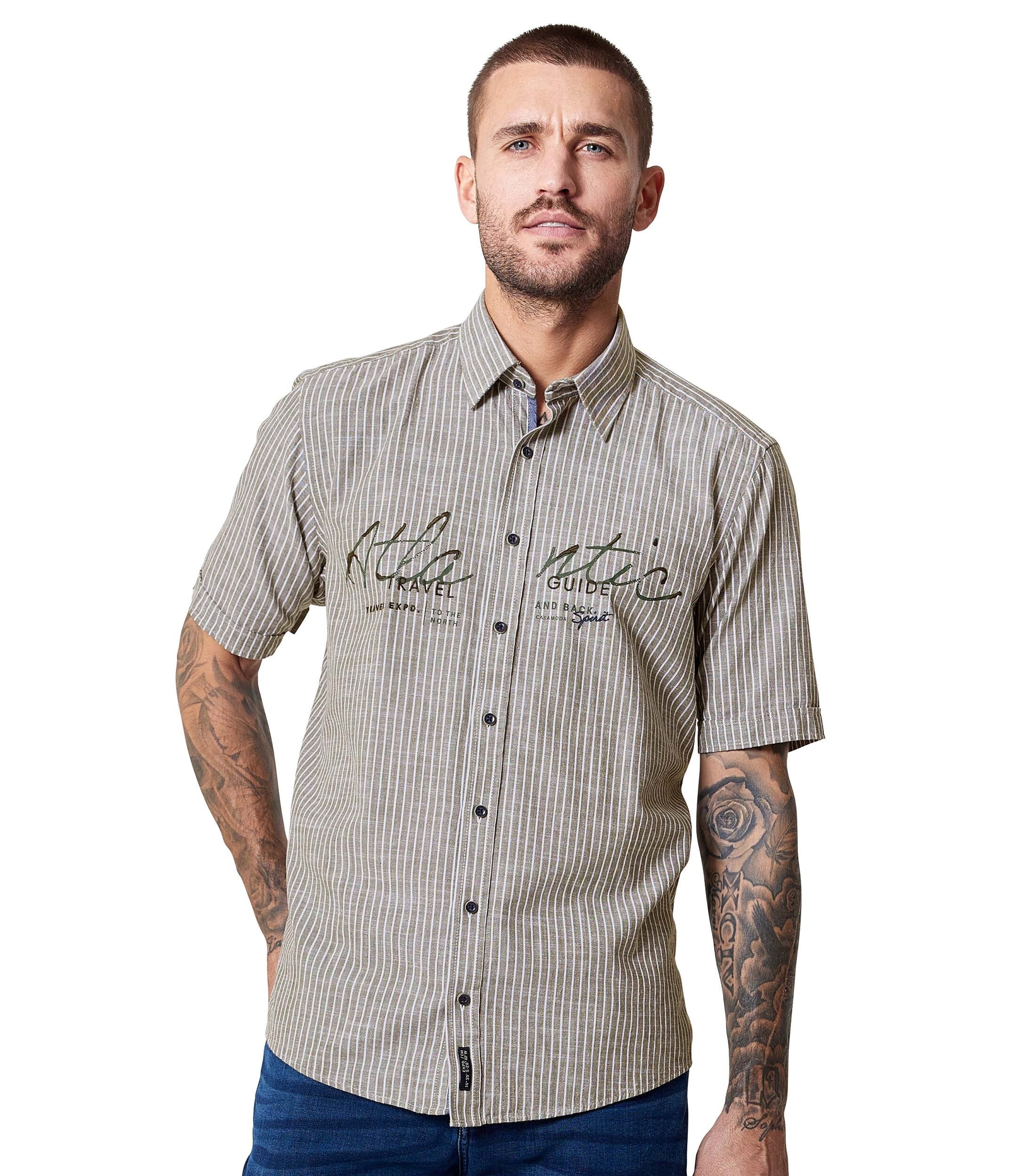 CASAMODA Kurzarmhemd "CASAMODA Freizeithemd Kurzarm gestreift" günstig online kaufen