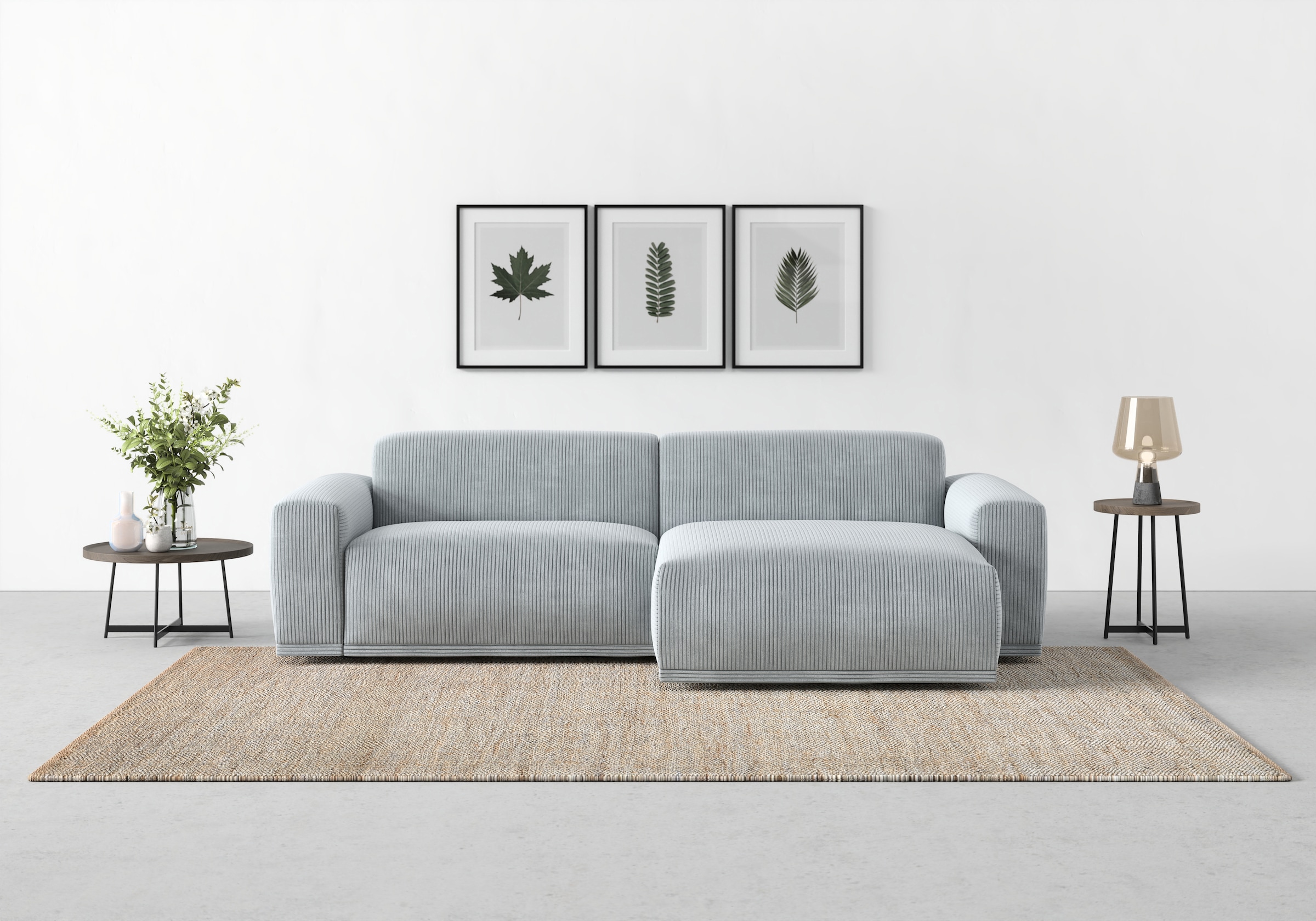 TRENDMANUFAKTUR Ecksofa »Braga, mit hochwertigem Kaltschaum, L-Form, in Cord...