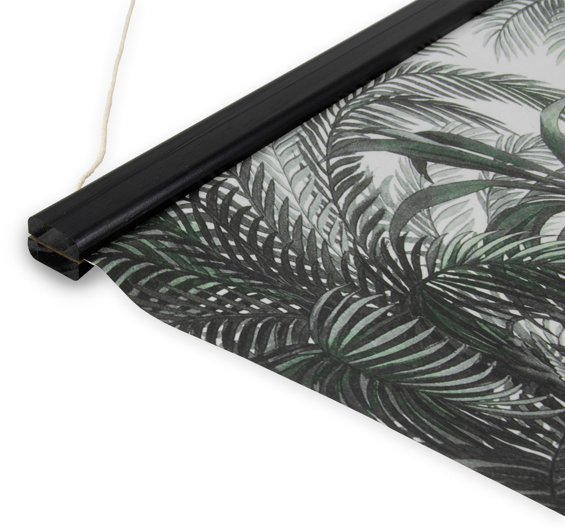 Art for the home Leinwandbild »Jungle Landschaft Schwarz/Weiss«, (1 St.), Luxus Kakemono Leinen Wandposter 80x60cm