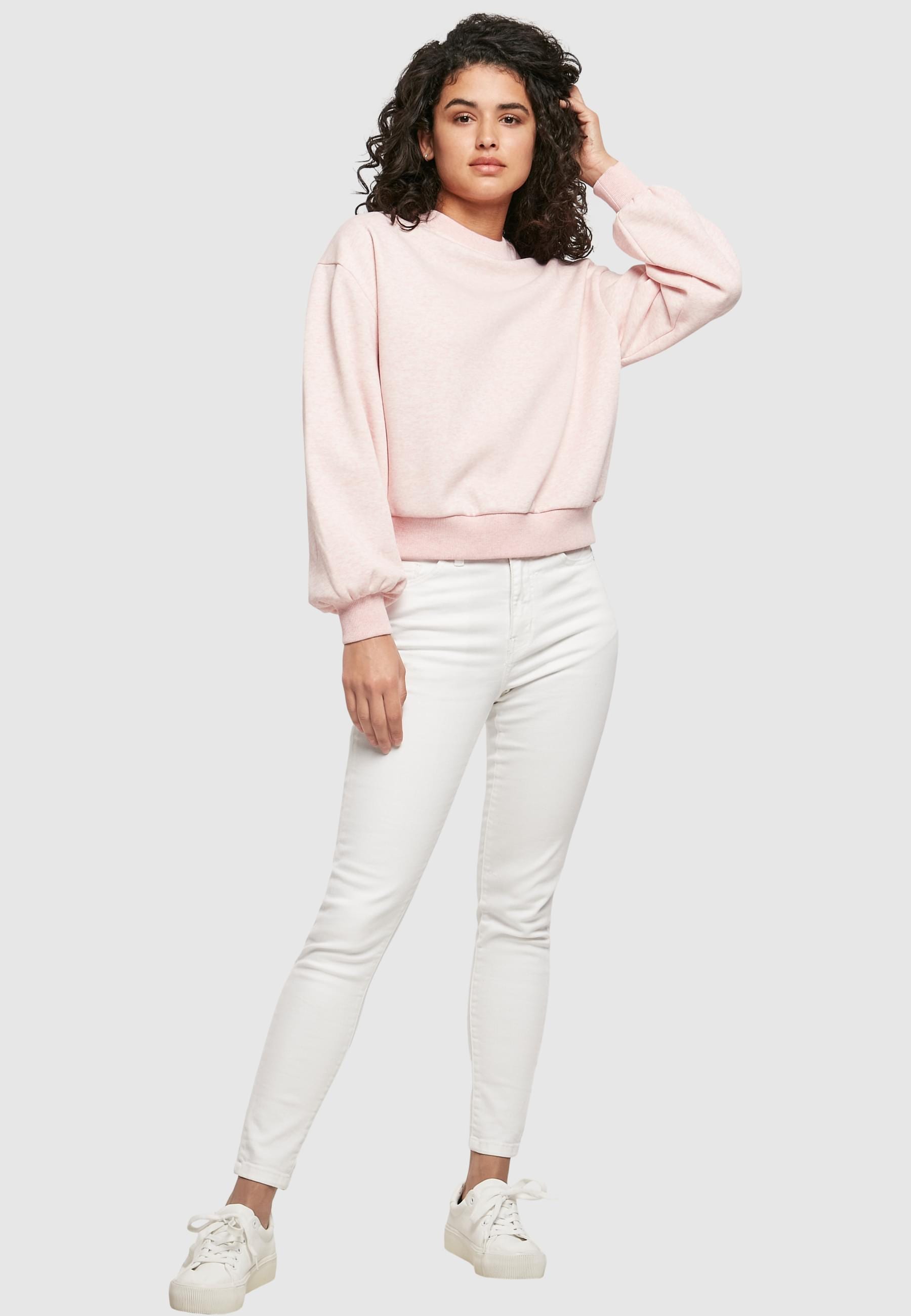 URBAN CLASSICS Sweater »Urban Classics Damen Ladies Oversized Color Melange Crewneck«, (1 tlg.)