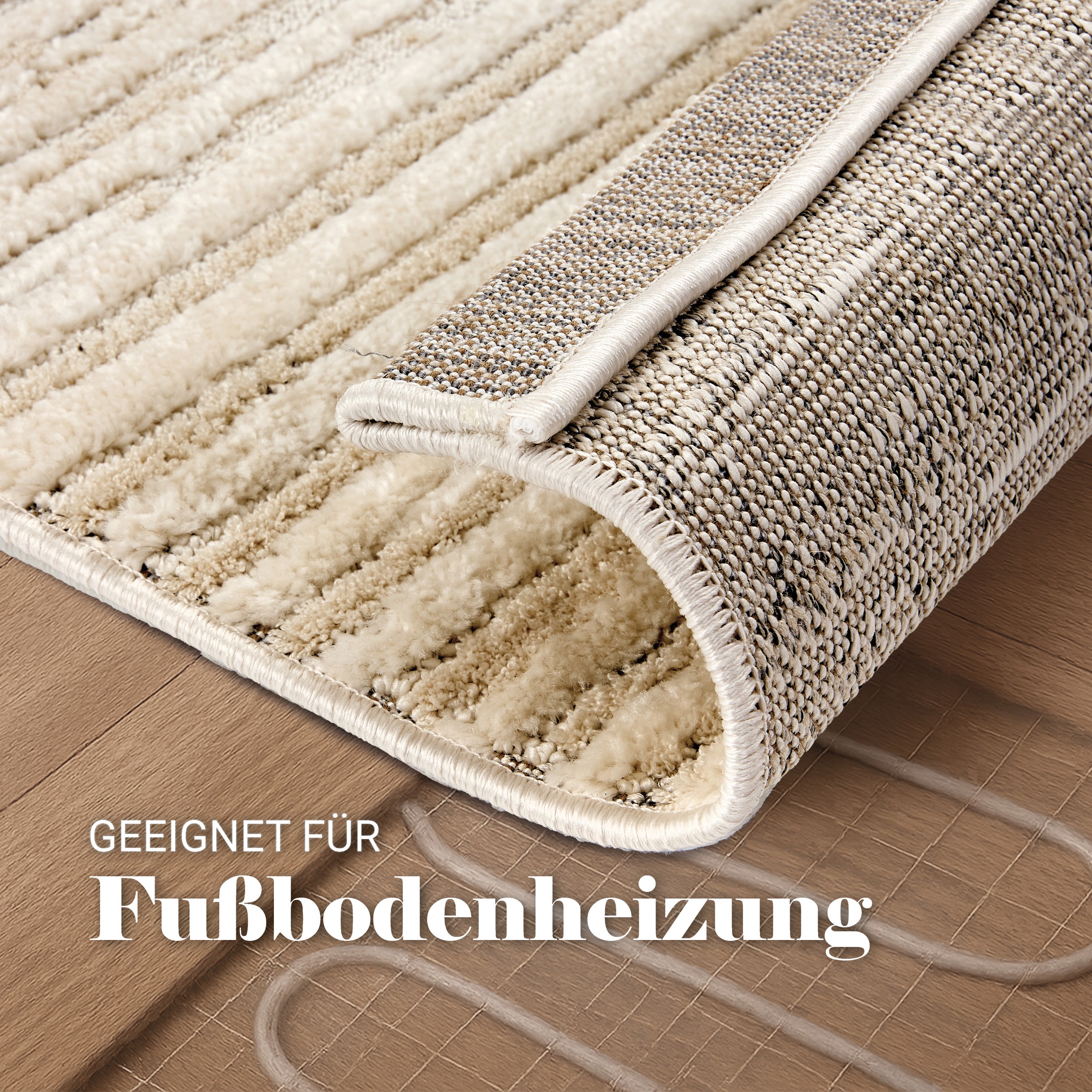 ASTRA Teppich »Lou 253«, rechteckig, 10 mm Höhe, Hoch Tief Struktur, Kurzflor, Wohnzimmer, Schlafzimmer