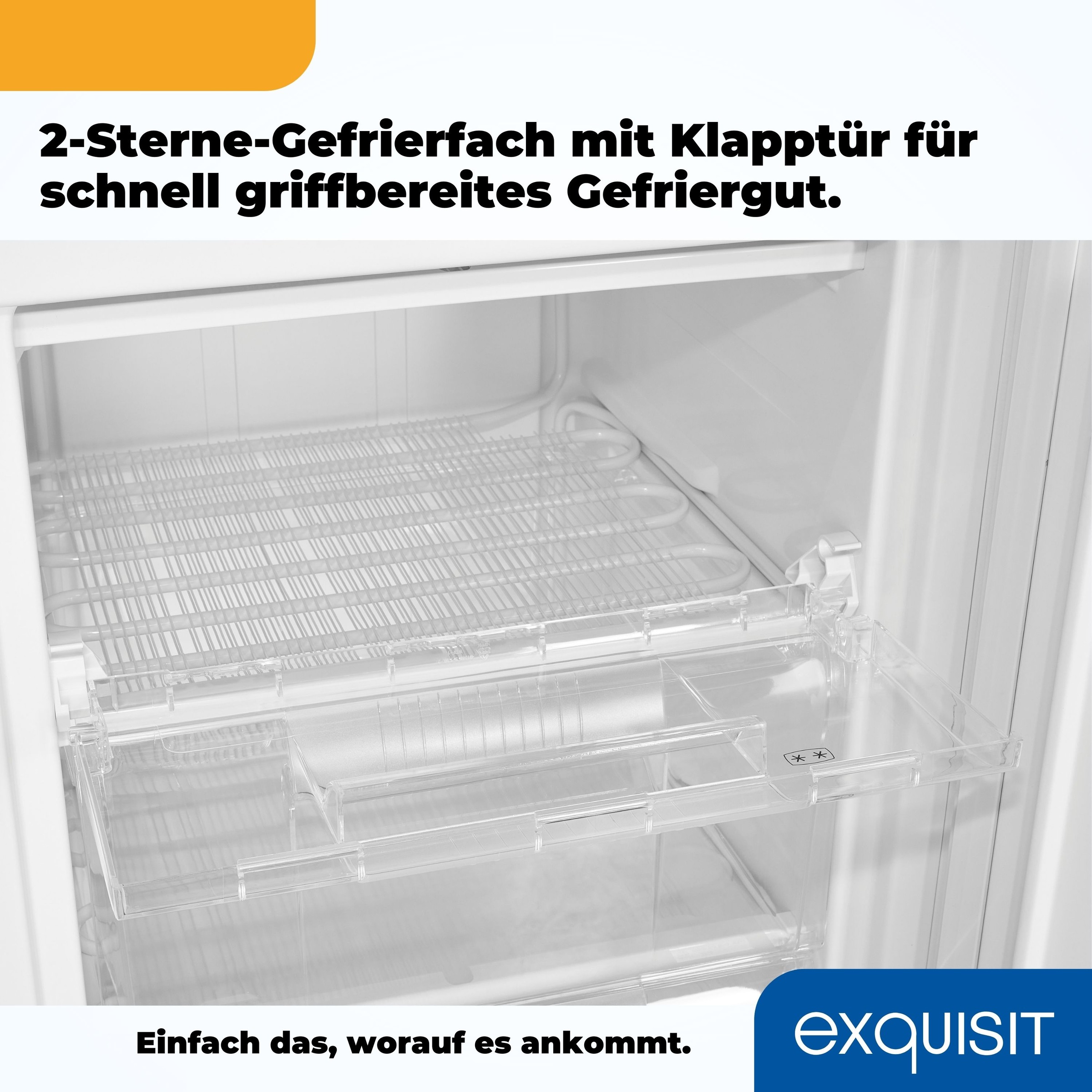 exquisit Gefrierschrank »GS145-051D weiss«, 125,9 cm hoch, 54 cm breit