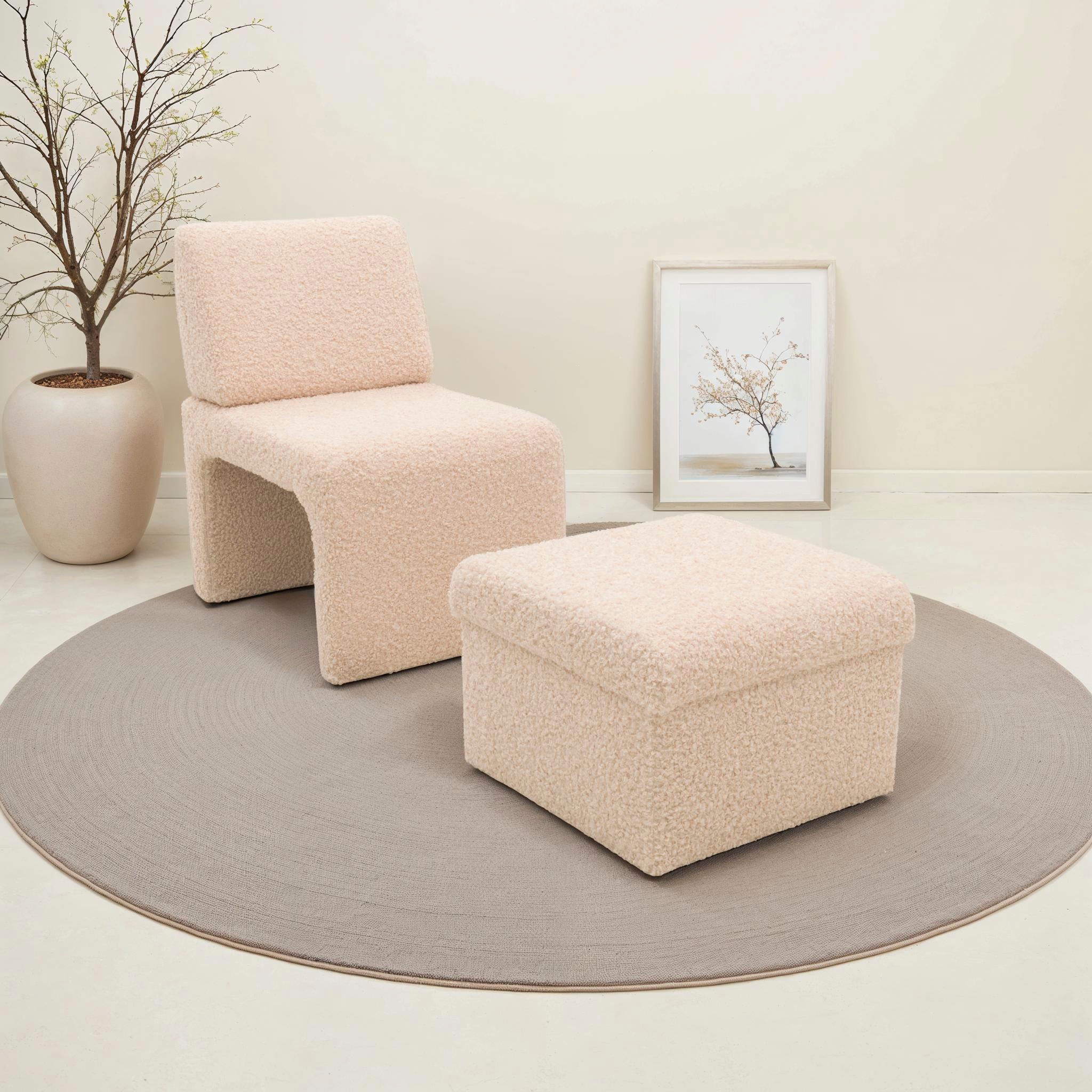 DOMO collection Sessel "700017", inkl. Hocker mit Stauraum günstig online kaufen