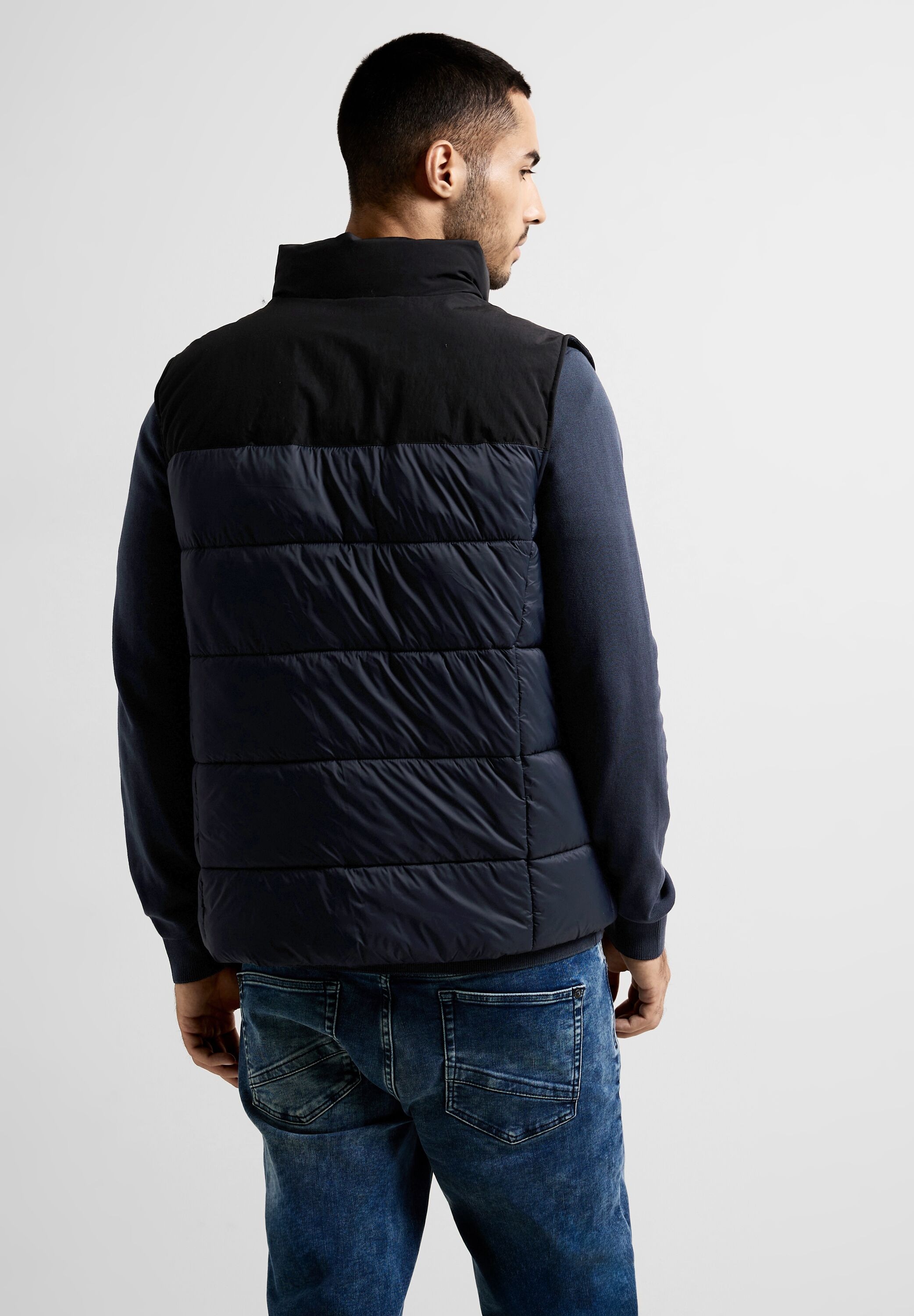 STREET ONE MEN Steppweste, aus softem Materialmix