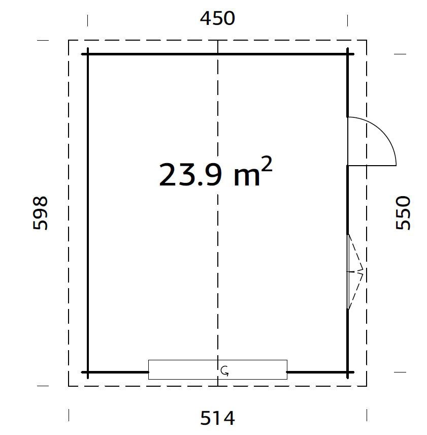 Palmako Garage »Roger«, BxTxH: 514x598x287 cm, mit Sektionaltor, hellbraun