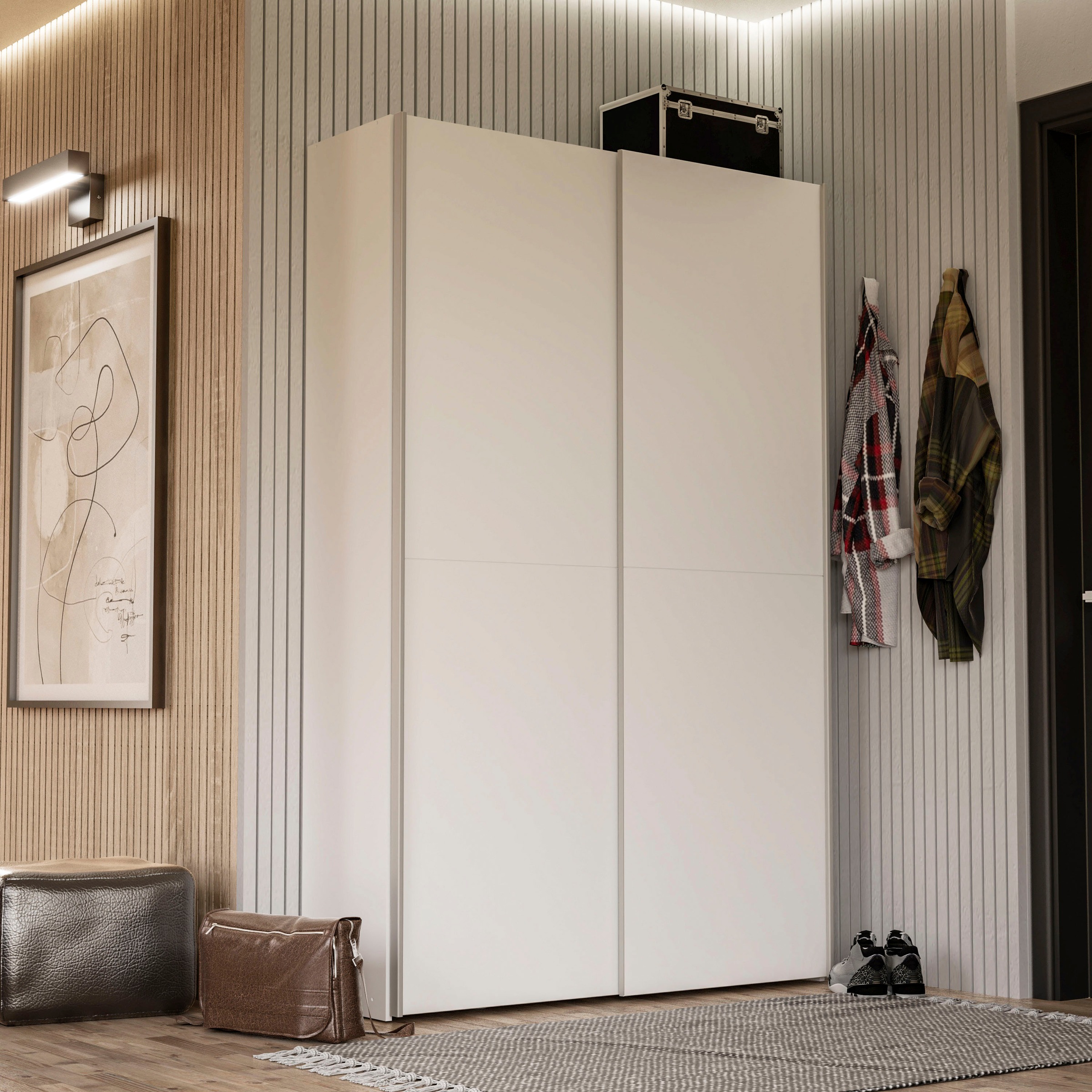 Home affaire Wäscheschrank "Ozzula, Mehrzweckschrank, Schwebetürenschrank, günstig online kaufen