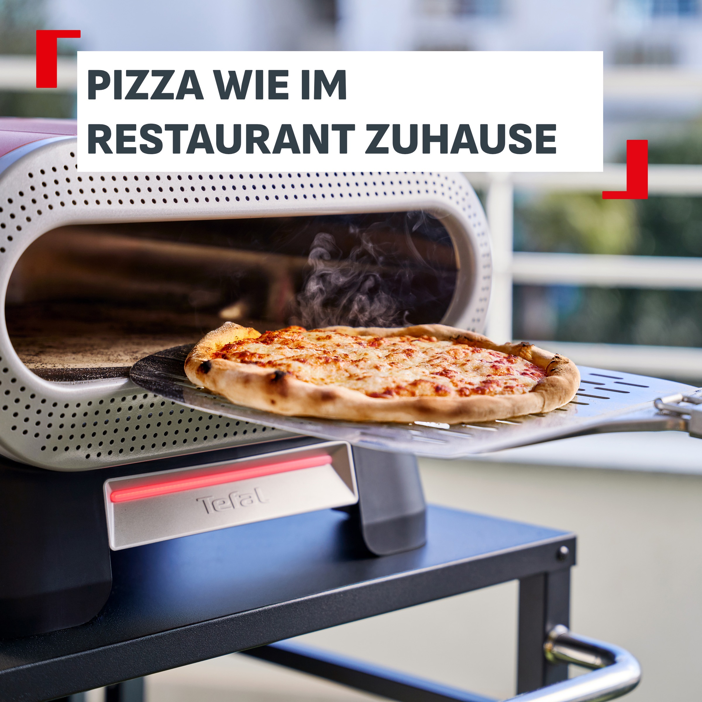 Tefal Pizzaofen »Pizza Pronto« 4 Temperaturstufen (250–400°C), automatischer Drehstein, Pizzaschieber