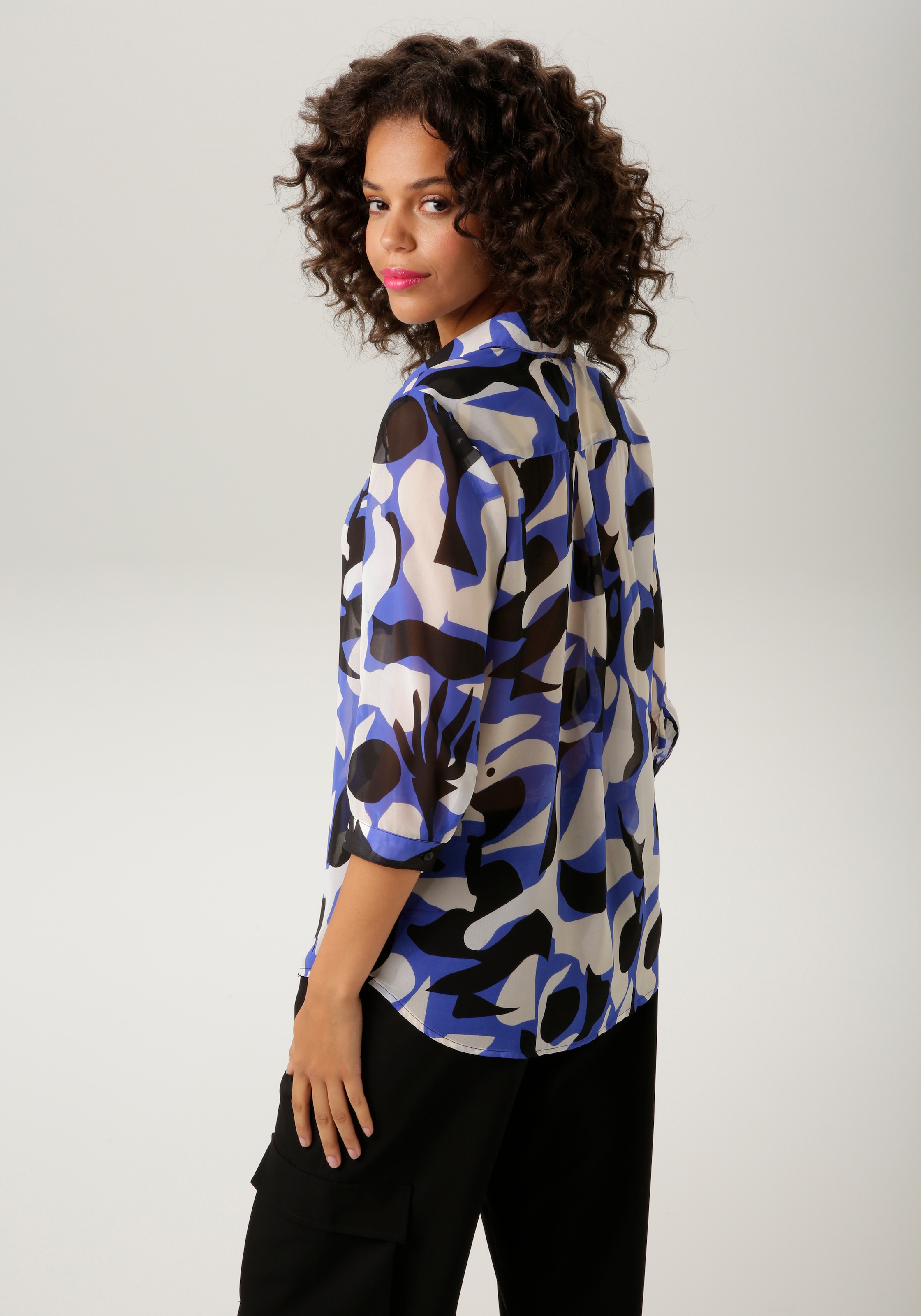 Aniston CASUAL Hemdbluse, mit ausdrucksstarkem, für Druck BAUR graphischem bestellen - KOLLEKTION | NEUE