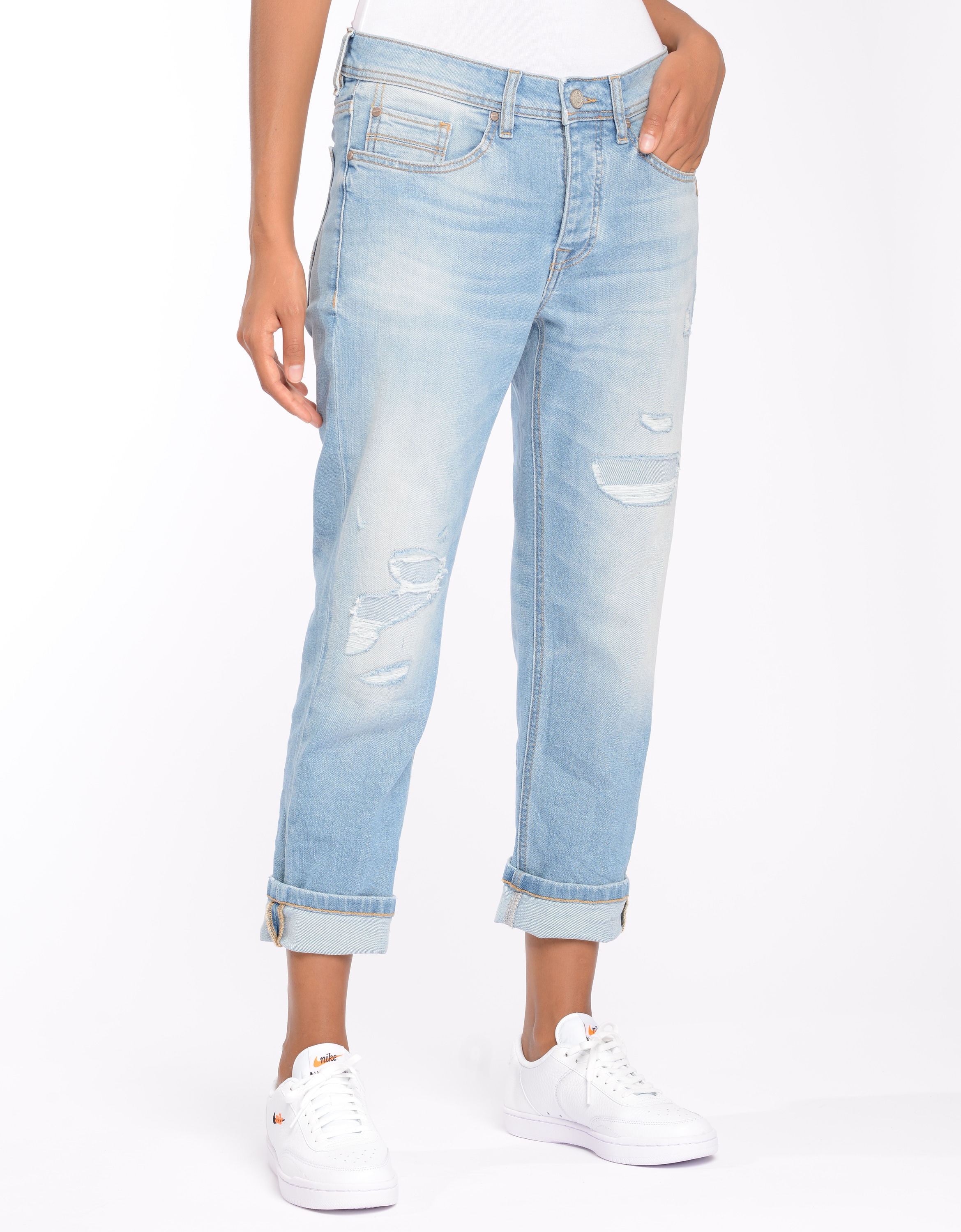 GANG Boyfriend-Jeans "GANG Jeans Boyfriend 94NICA CROPPED" günstig online kaufen