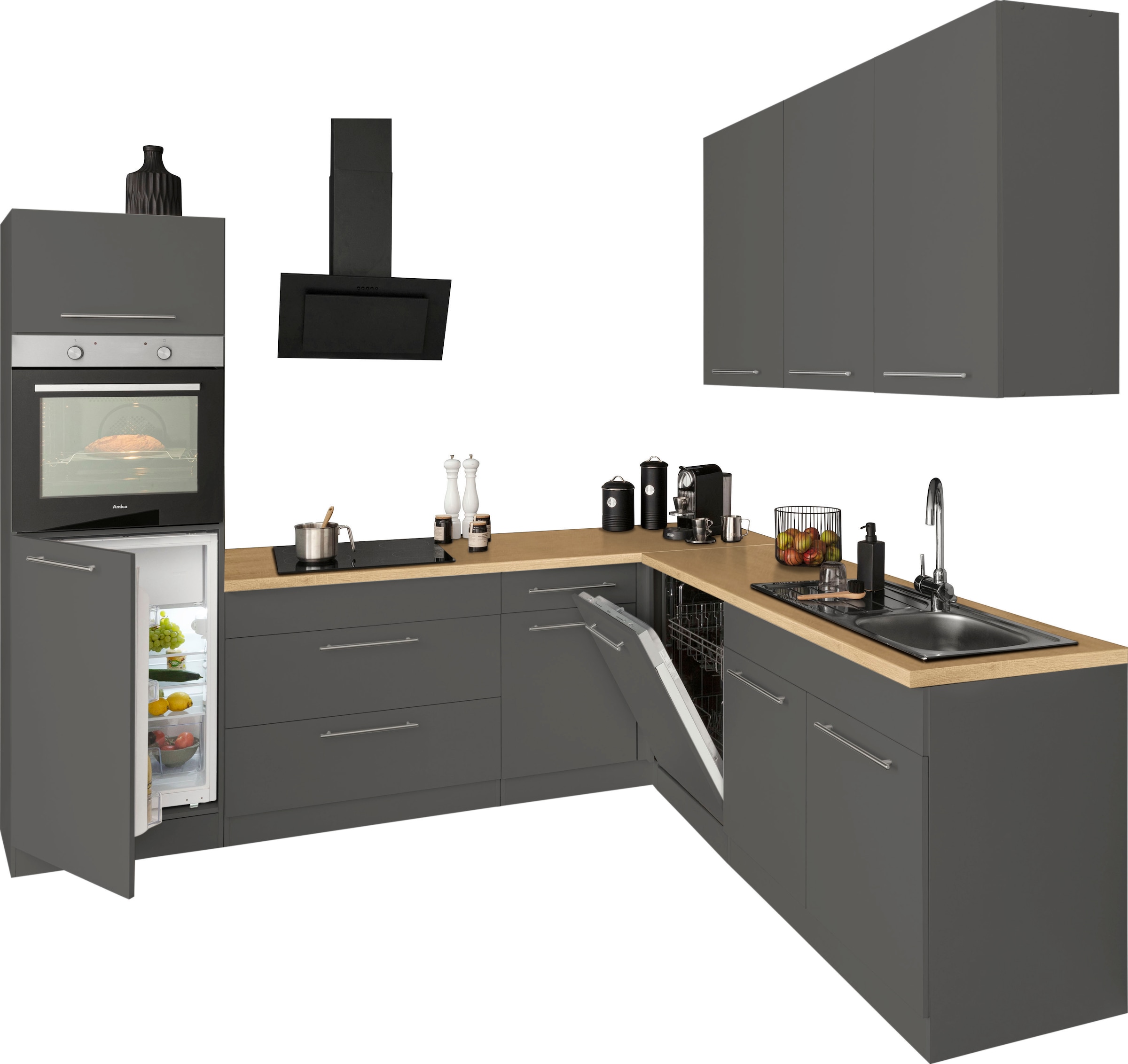 wiho Küchen Winkelküche »Unna«, x 260 kaufen 220 cm ohne | BAUR E-Geräte, Stellbreite