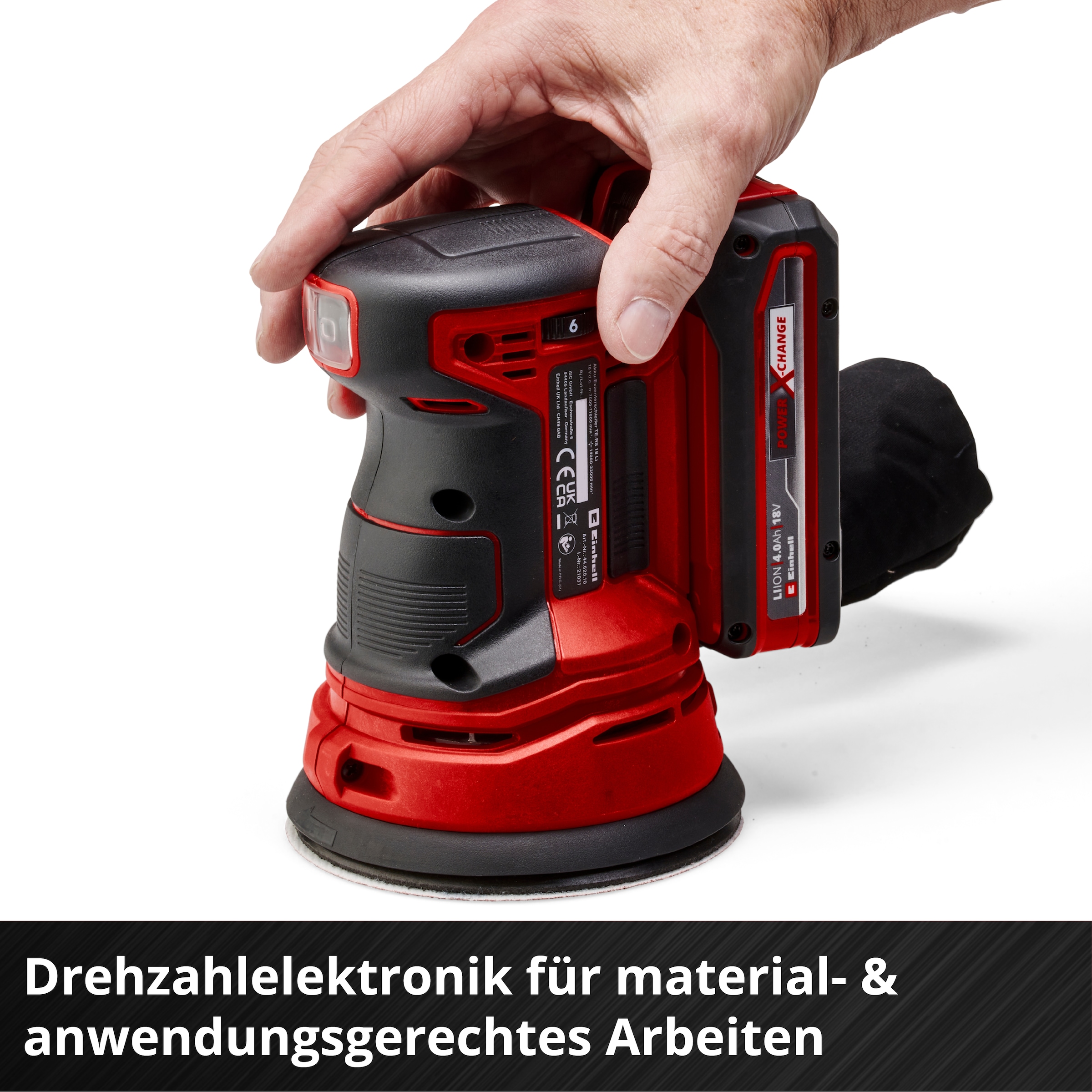 Einhell Exzenterschleifer »TE-RS 18 Li - Solo«, Power X-Change, ohne Akku und Ladegerät