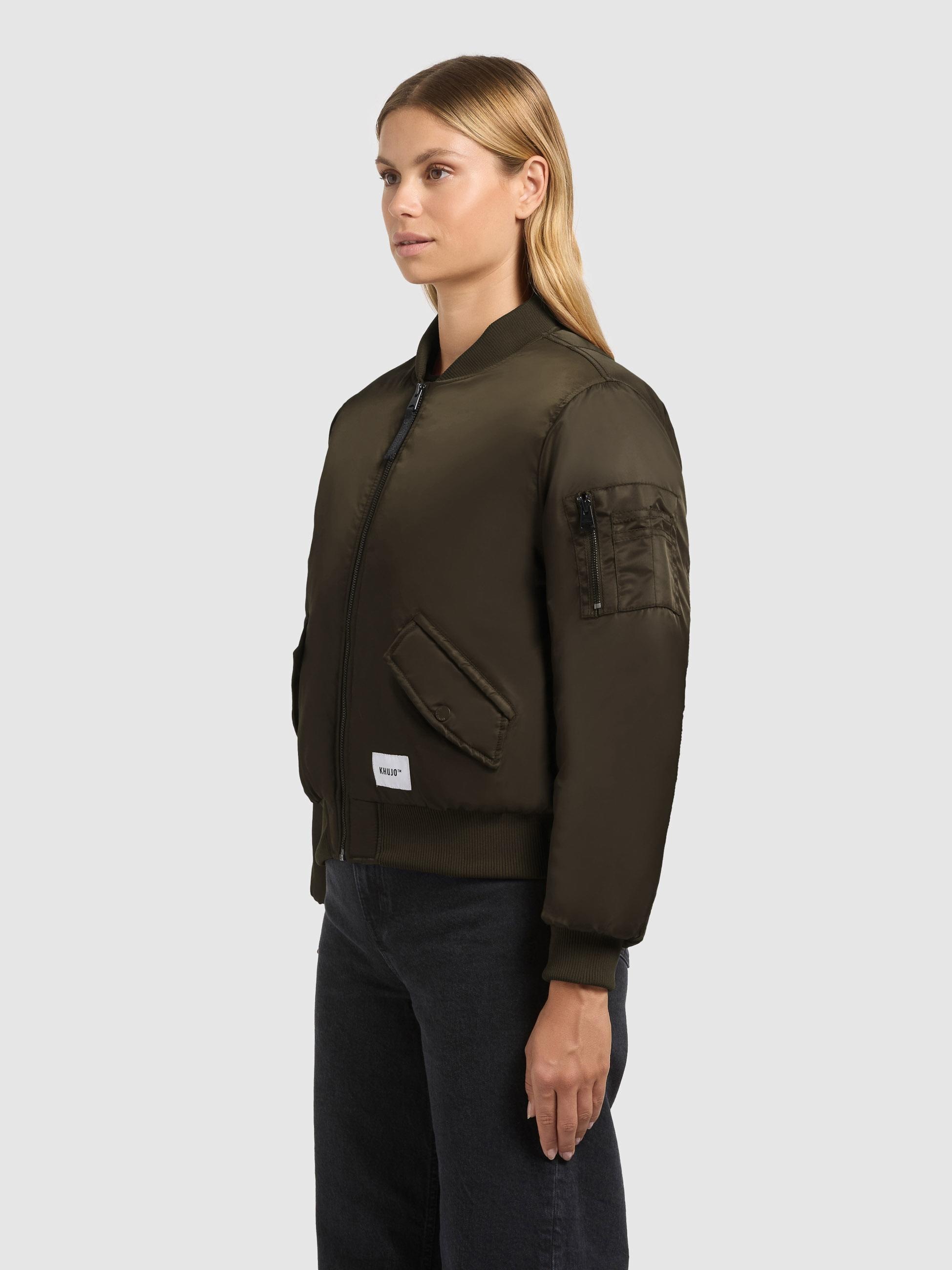 khujo Bomberjacke "Kasia" ohne Kapuze Modische kurze Damen Winterjacke günstig online kaufen