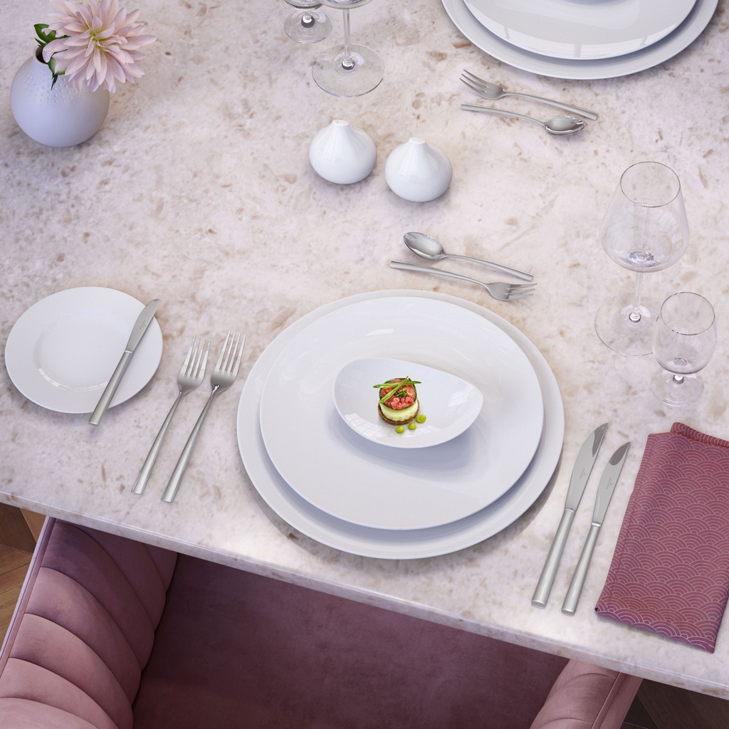Villeroy & Boch Tafelmesser »Tafelmesser Piemont 226 mm 6er Set silber« Spülmaschinenfest