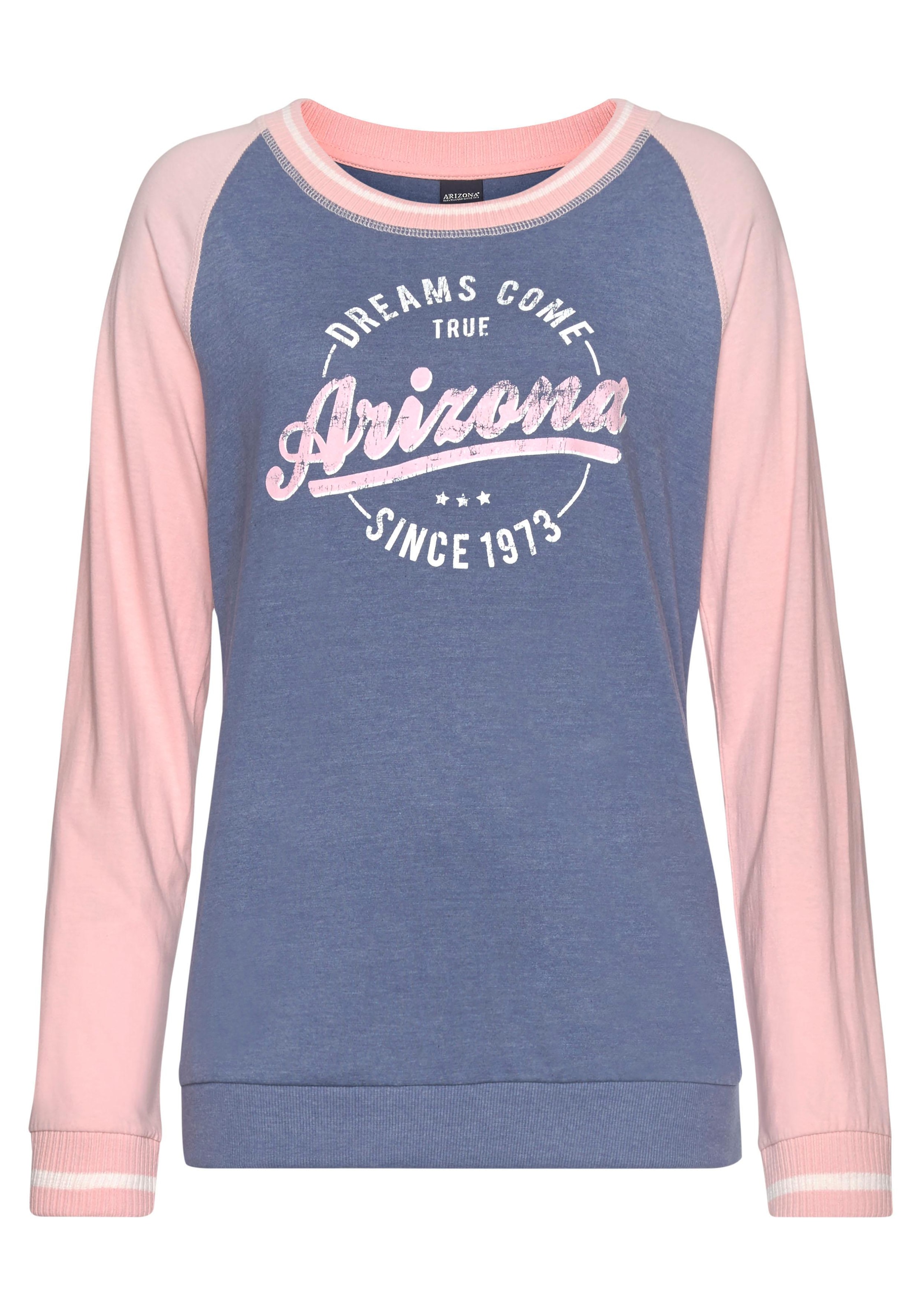 Arizona Pyjama, (2 tlg.), im College-Look mit Folienprint