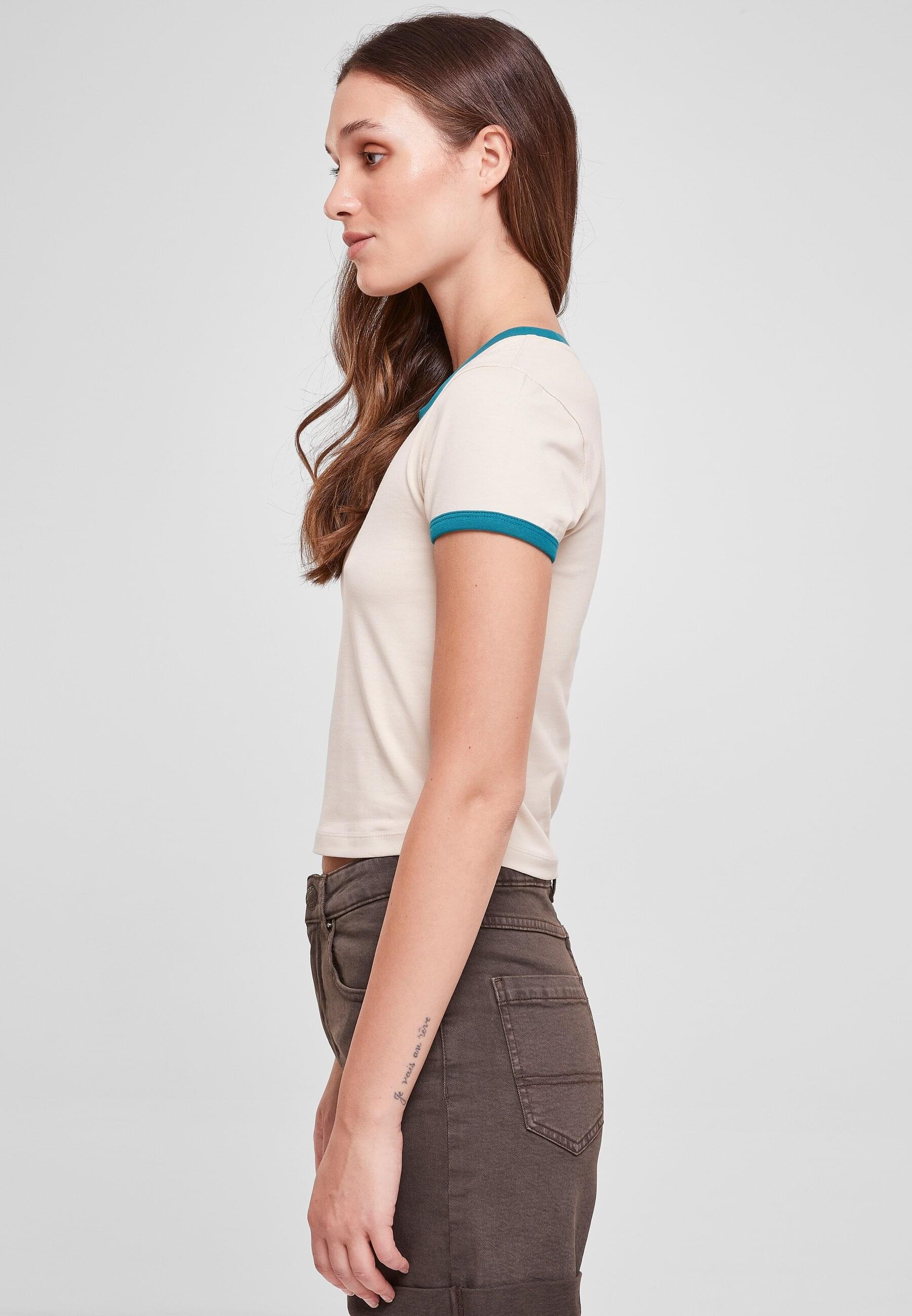 URBAN CLASSICS T-Shirt »Urban Classics Damen Ladies Stretch Jersey Cropped Tee«, (1 tlg.)