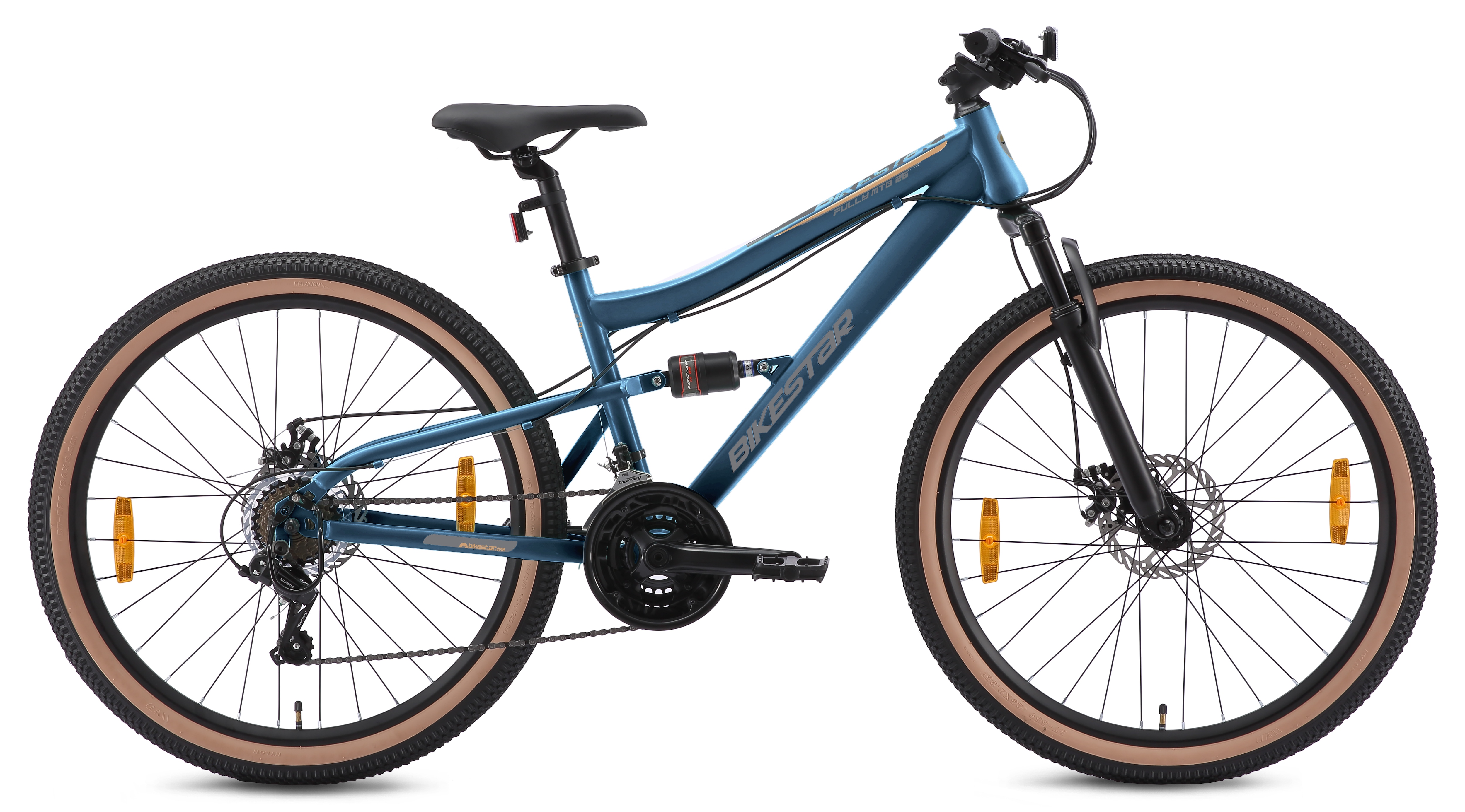 Bikestar Mountainbike 21 Gang Shimano RD-TY300 Schaltwerk Kettenschaltung für Damen und Herren, Kettenschaltung