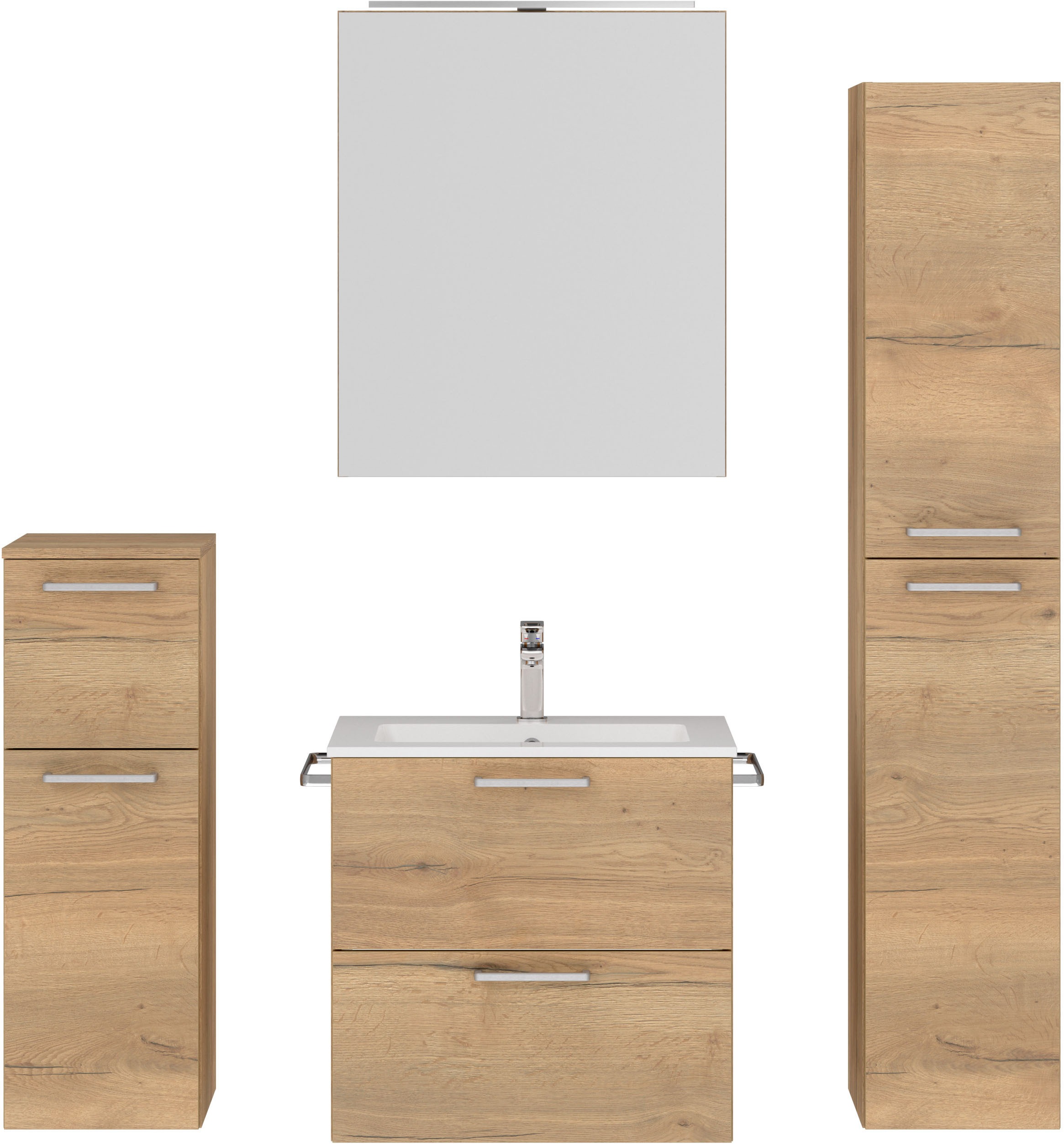 nobilia Badmöbel-Set "Tolvina" vormontiert, mit Soft-Close, 4 Stk. tlg. günstig online kaufen