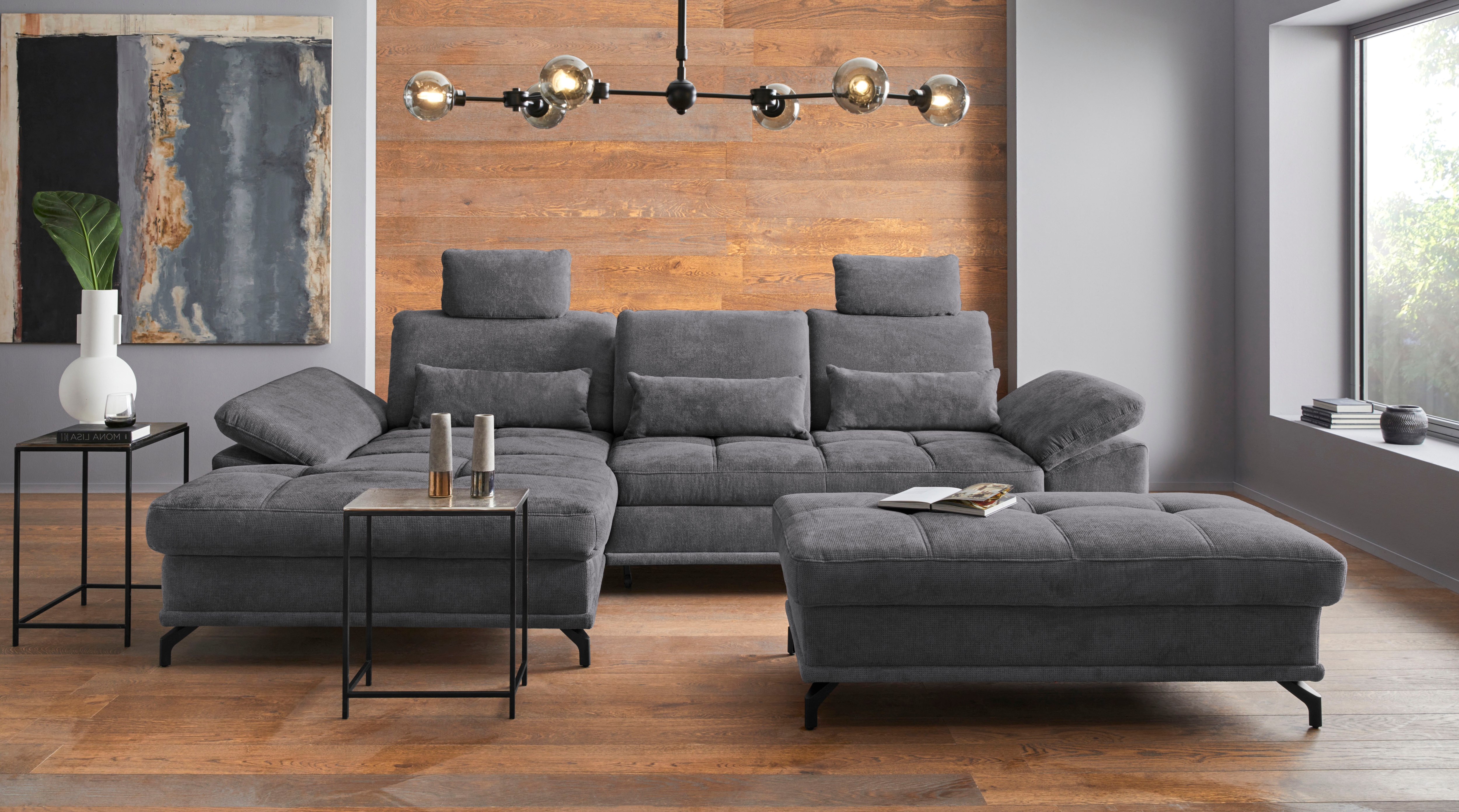 OTTO home Ecksofa "Costello L-Form, B: 301cm, Sitztiefen & Armteilverstellung, Federkern" 3 Nierenkissen, optional Schlaffunktion & Bettkasten