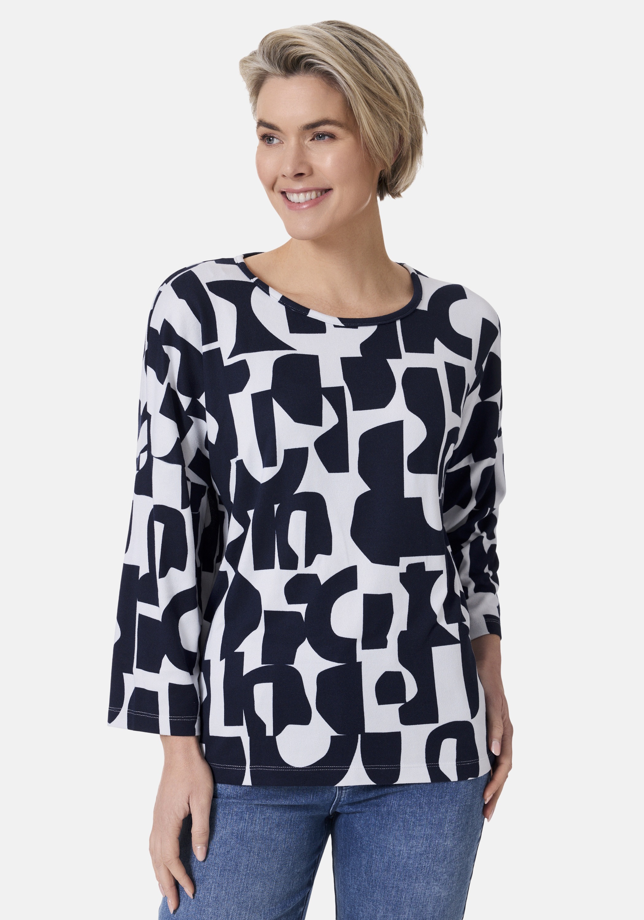 STOOKER WOMEN 3/4-Arm-Shirt "CARLY T-Shirt 3/4-Arm", Loose Fit Shirt Rundha günstig online kaufen
