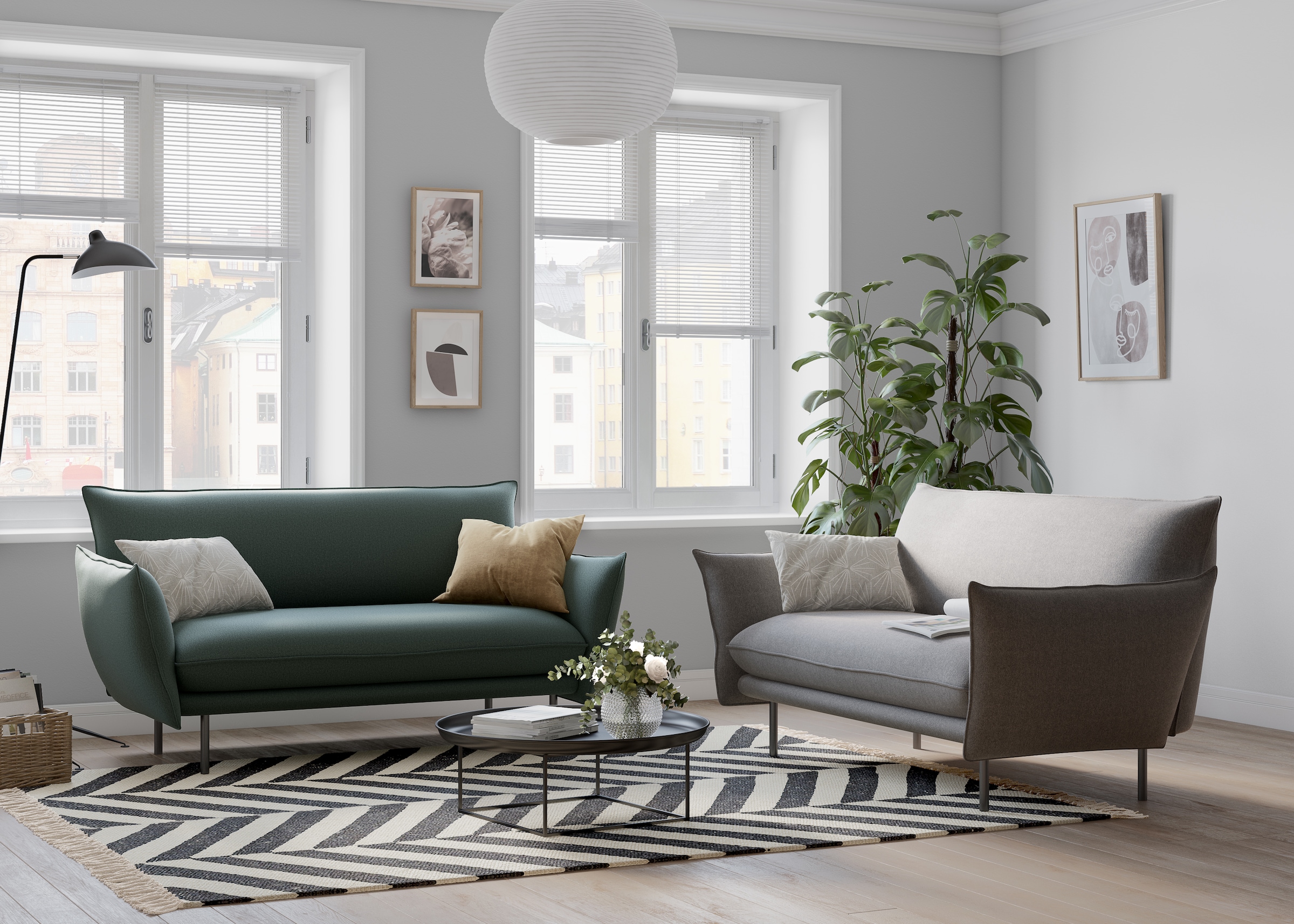 andas 2-Sitzer »Stine«, Besonderes Design durch Kissenoptik und Keder, by Morten Georgsen