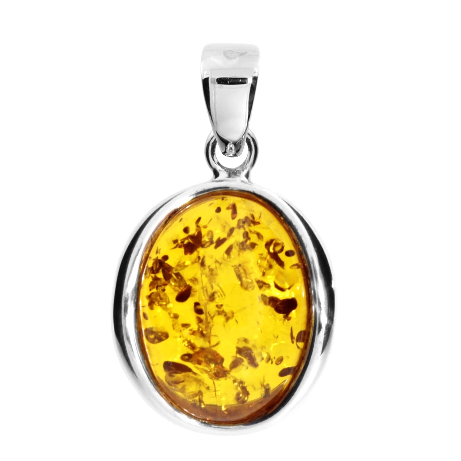 OSTSEE-SCHMUCK Damen Kettenanhänger "- Wasa - Silber 925/000 - Bernstein", Silber 925 (Sterlingsilber), silber, Silber 925 (Sterlingsilber),