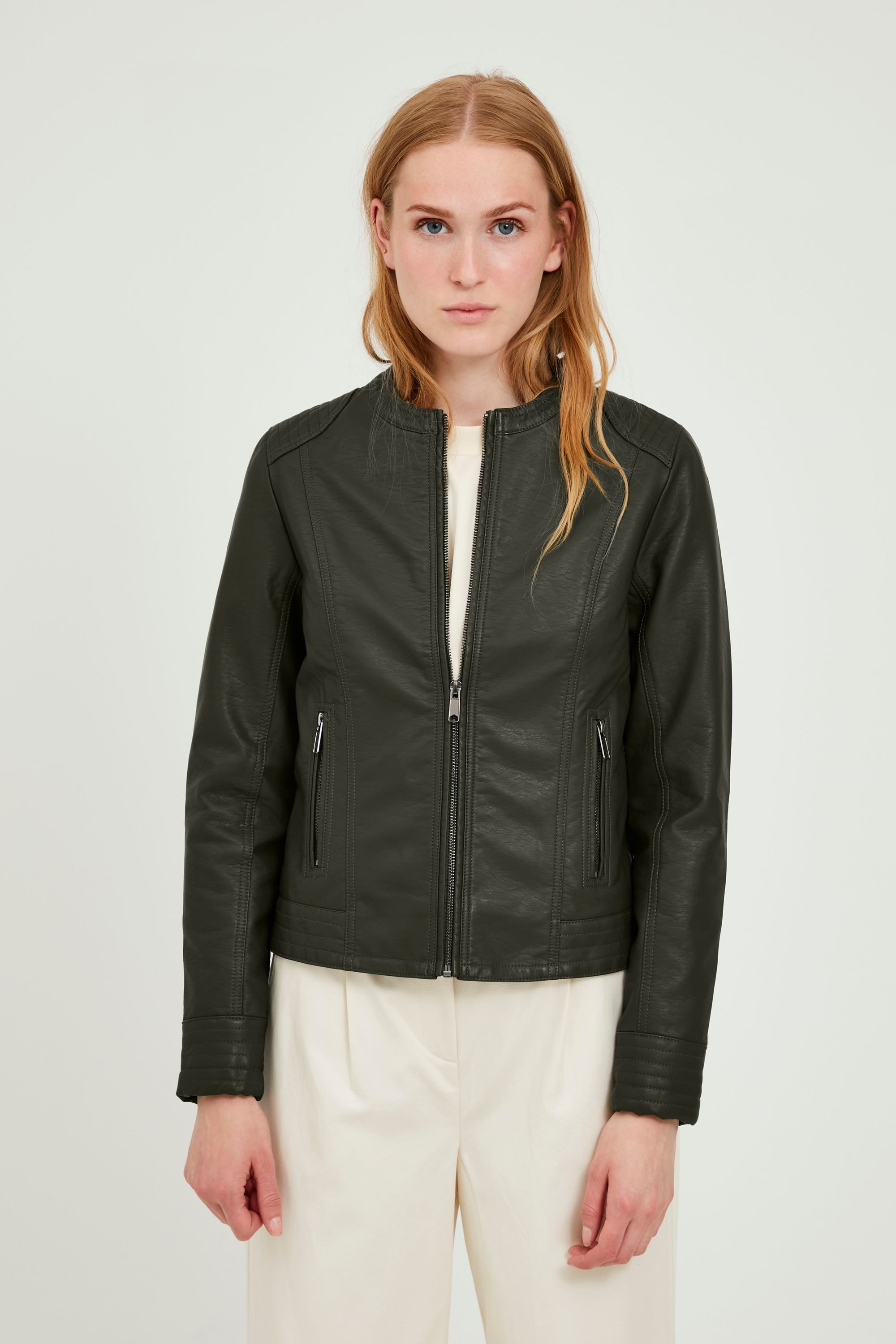 b.young Lederimitatjacke »Lederimitatjacke BYAcom«, ohne Kapuze
