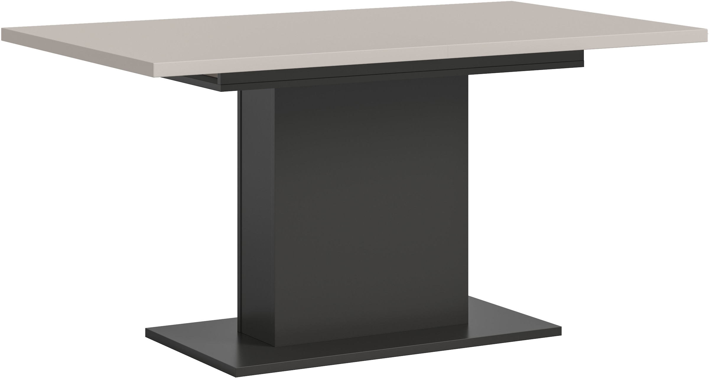 Home affaire Esstisch "Motus, ausziehbar 150 -190 cm, inklusive 40 cm Einlegeplatte" Set, 1 Stk. tlg. Säulengestell mit Bodenplatte, Tisch, Küchentisch, Esszimmer, Küche
