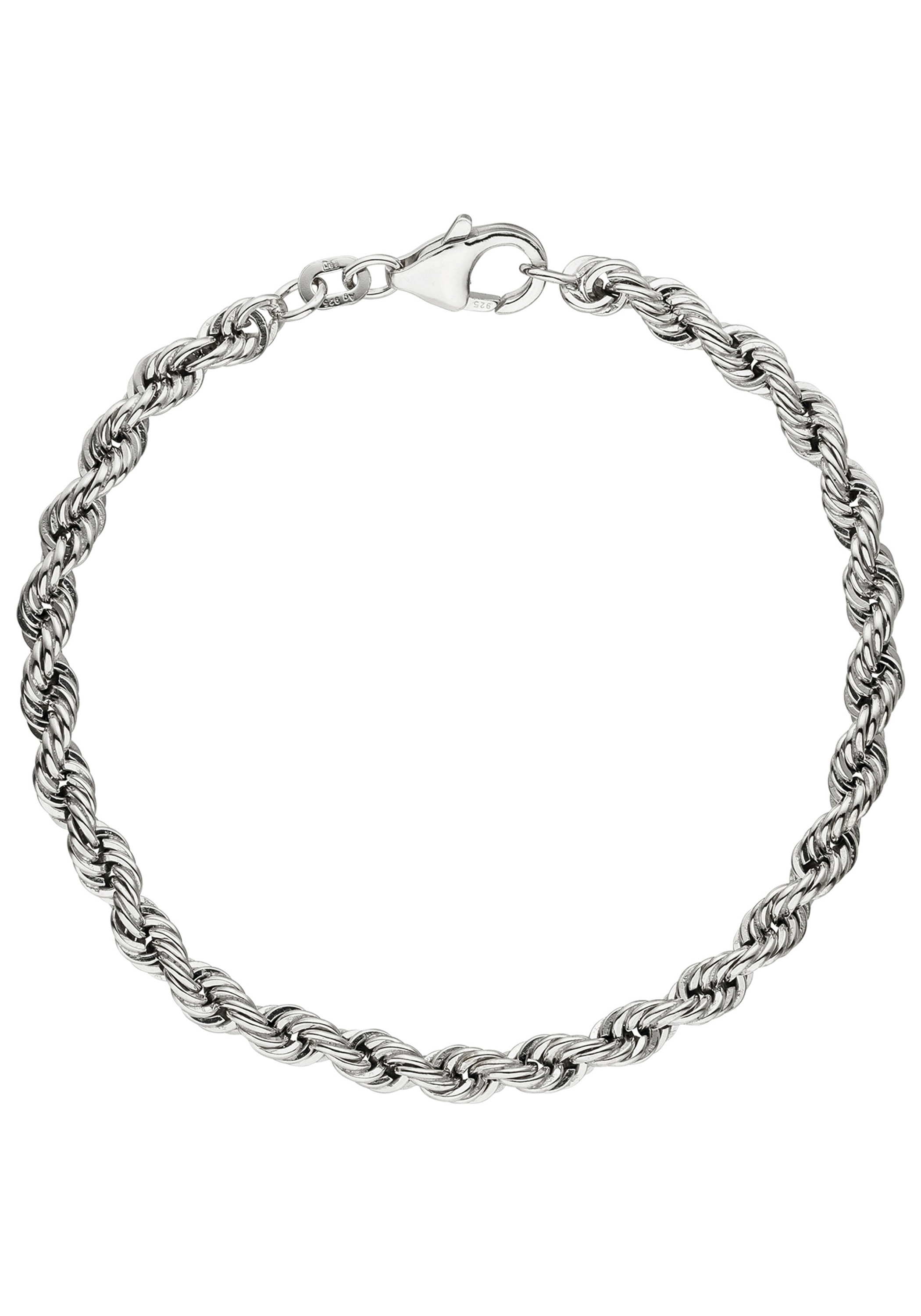 JOBO Armband, Kordelarmband 925 Silber massiv 19 cm