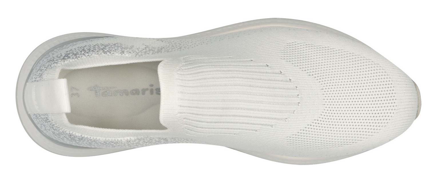Tamaris Slip-On Sneaker, Keilsneaker, Slipper, Freizeitschuh, Halbschuh mit T-Logoschriftzug