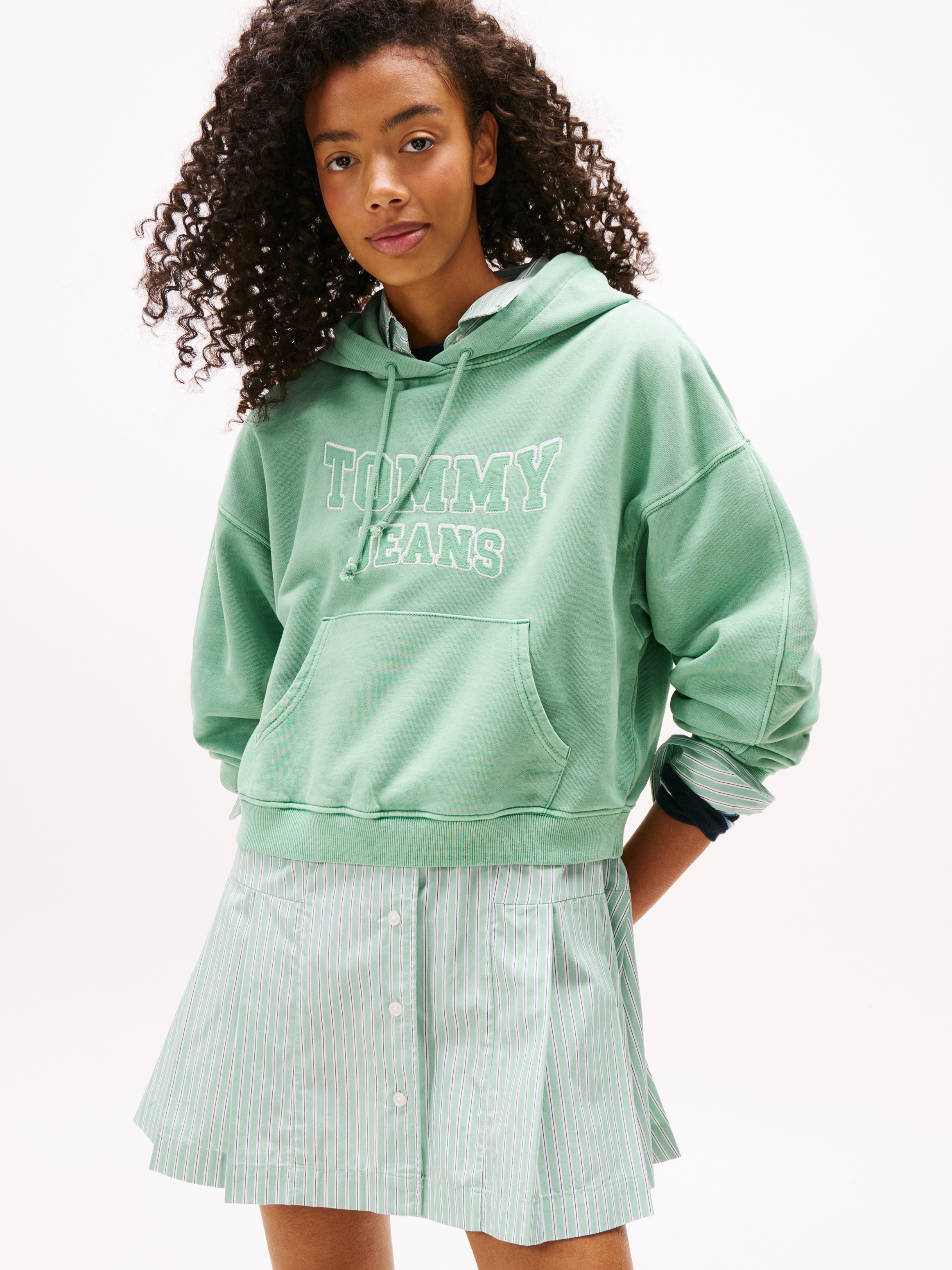 Tommy Jeans Kapuzensweatshirt "TJW BXY CRP VARSITY HOODIE" günstig online kaufen