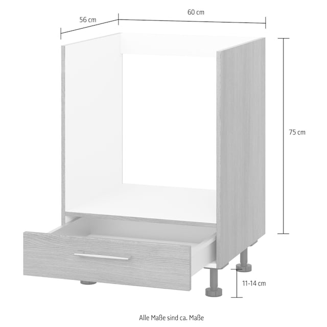 Express Küchen Herdumbauschrank »Trea UHBLS60«, mit Schubkasten, Breite 60  cm, Höhe 75 cm kaufen | BAUR