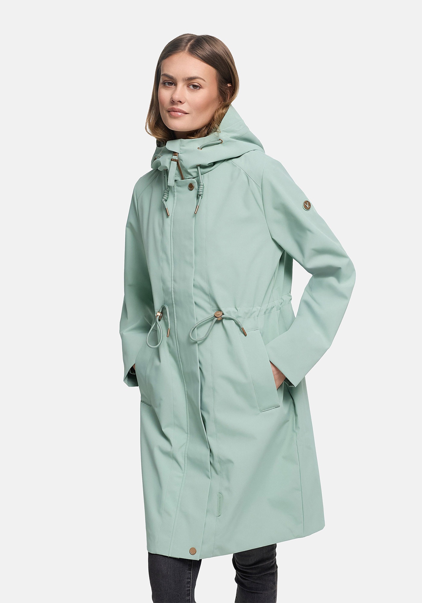 Marikoo Outdoorjacke "Zilandaa" Moderner Outdoorparka mit Kapuze und Kordelzug