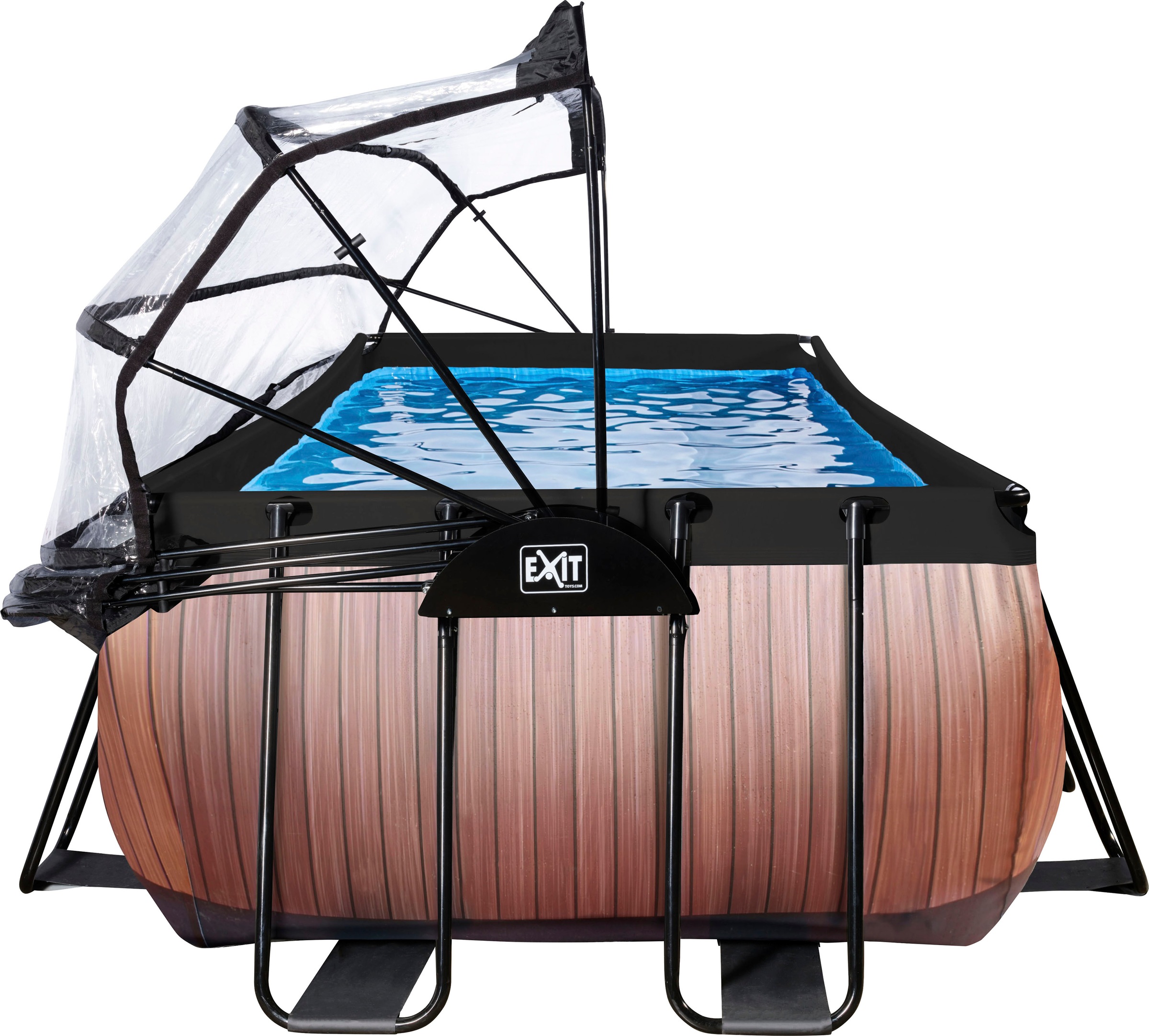 EXIT Framepool »inkl. multifunktionaler Poolabdeckung«, (Set, 4 tlg.), BxLxH: 200x400x122 cm, mit Sandfilteranlage und Sicherheitsleiter