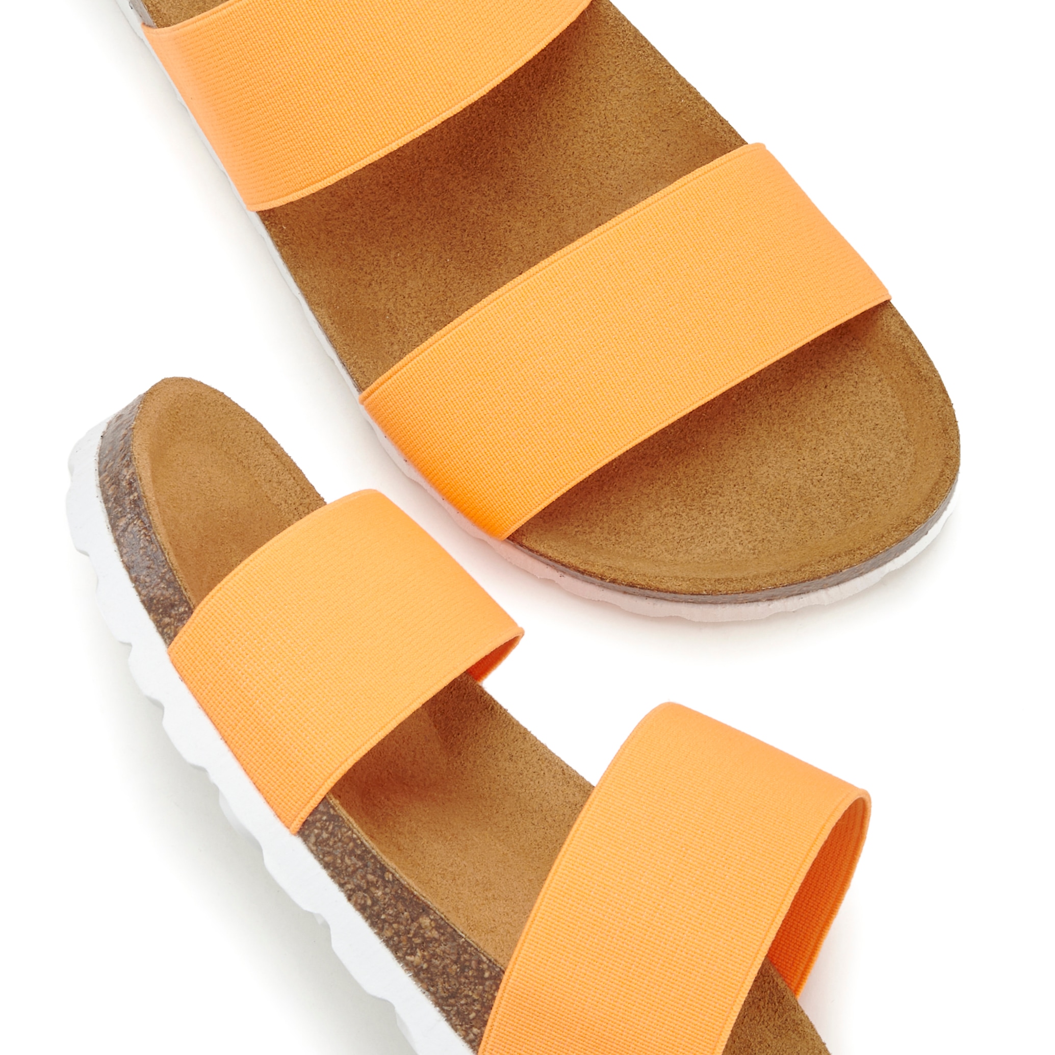Vivance Pantolette »Sandale, Mule, offener Schuh,«, mit komfortablem Korkfußbett und elastischen Riemen