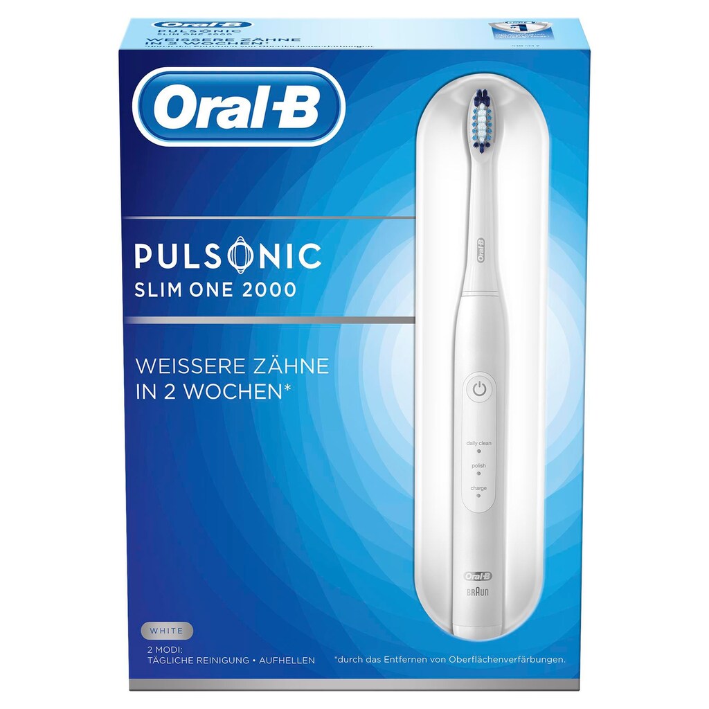 Oral B Schallzahnbürste »Pulsonic Slim One 2000«, 1 St. Aufsteckbürsten