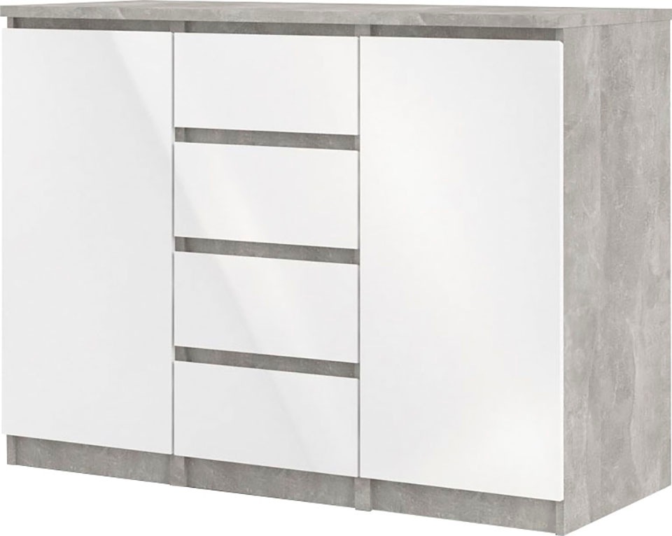 INOSIGN Kommode »Naia«, abgerundeten Schubladenkanten auf Metallgleiter, Breite 120,6 cm
