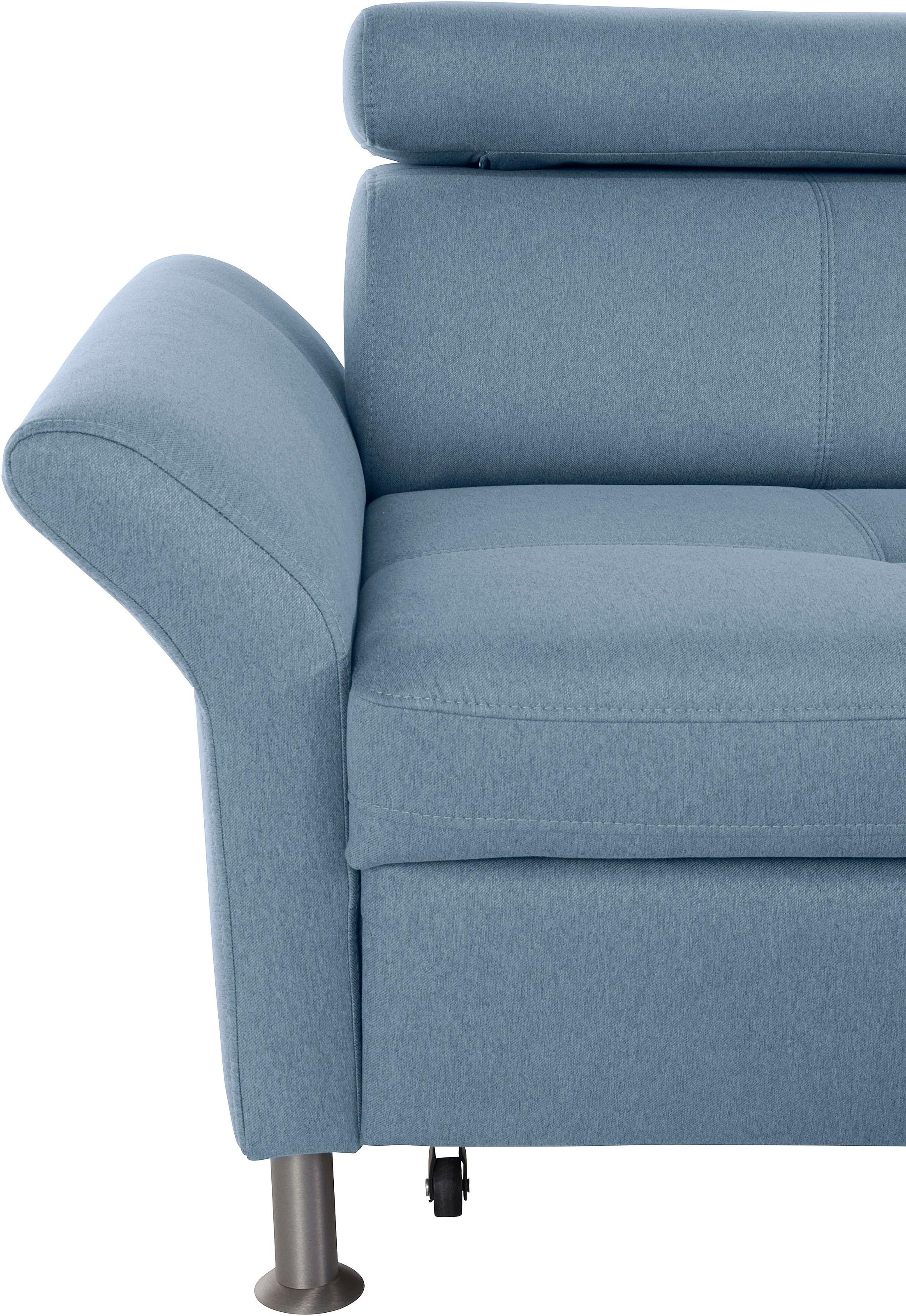 exxpo - sofa fashion Ecksofa »Maretto, bequem und komfortabel, L-Form«, inkl. Kopf- bzw. Rückenverstellung, wahlweise mit Bettfunktion