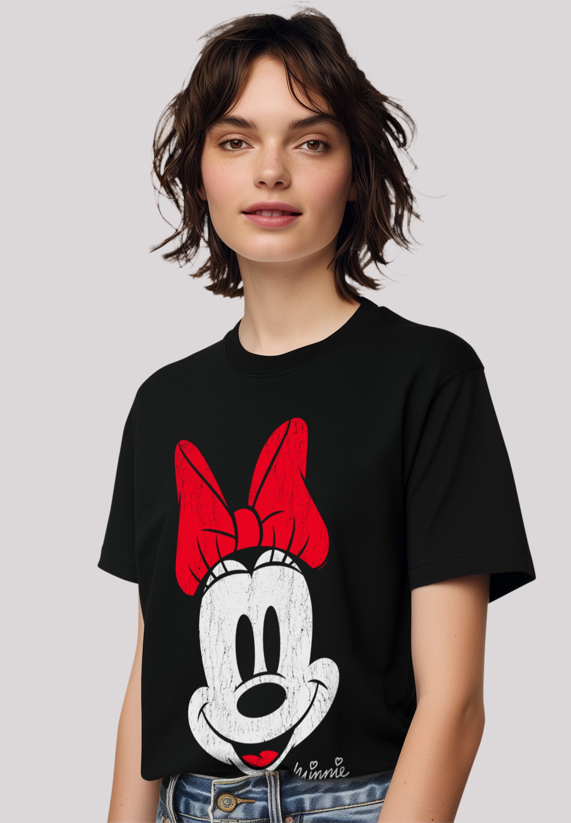 T-Shirt »Disney Micky Maus Minnie Gesicht Vintage Look«, Premium Qualität