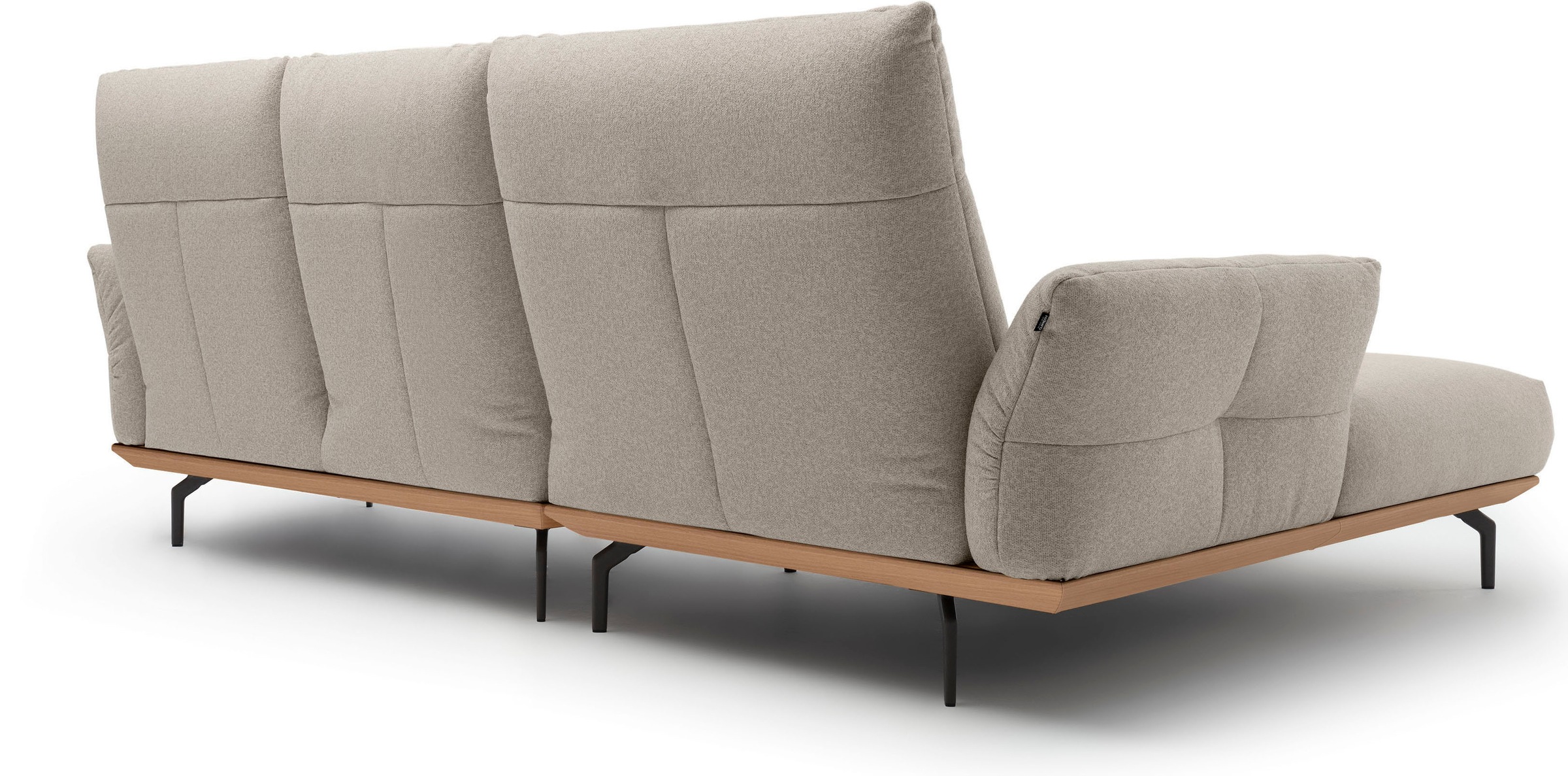 Creation BY ROLF BENZ Ecksofa »CR.460«, Sockel in Eiche, Alugussfüße in umbragrau, Breite 298 cm