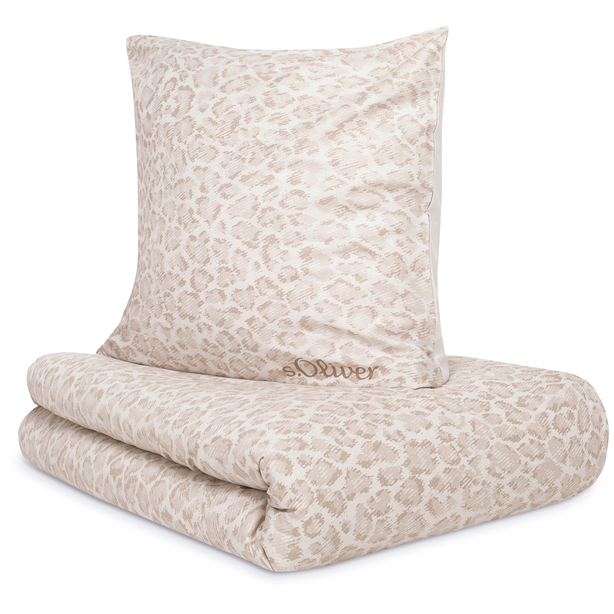 s.Oliver Bettwäsche "Satinbettwäsche s.Oliver" 2 Stk. im modernen Leo-Look günstig online kaufen