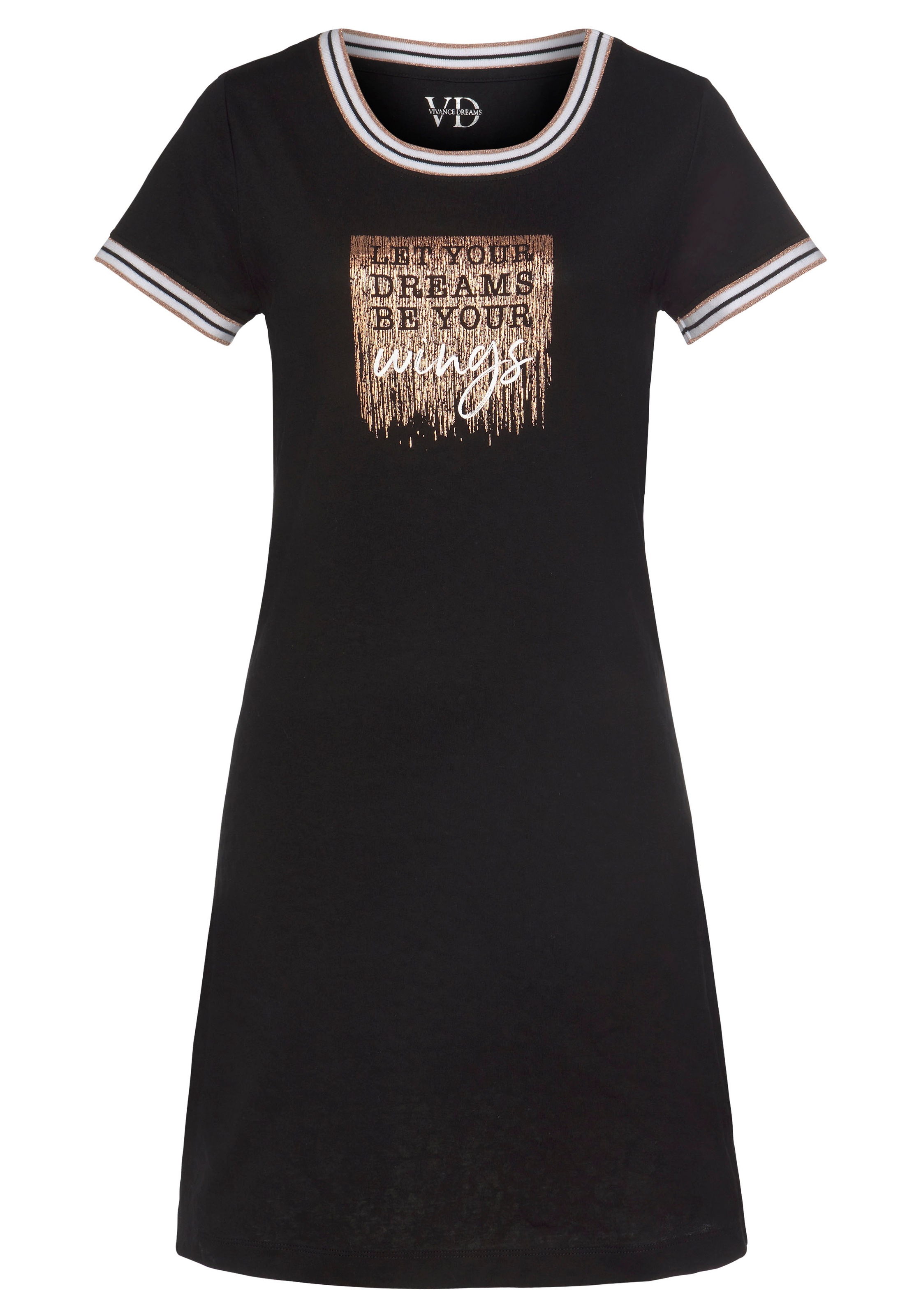 Vivance Dreams Nachthemd, mit Statement-Print