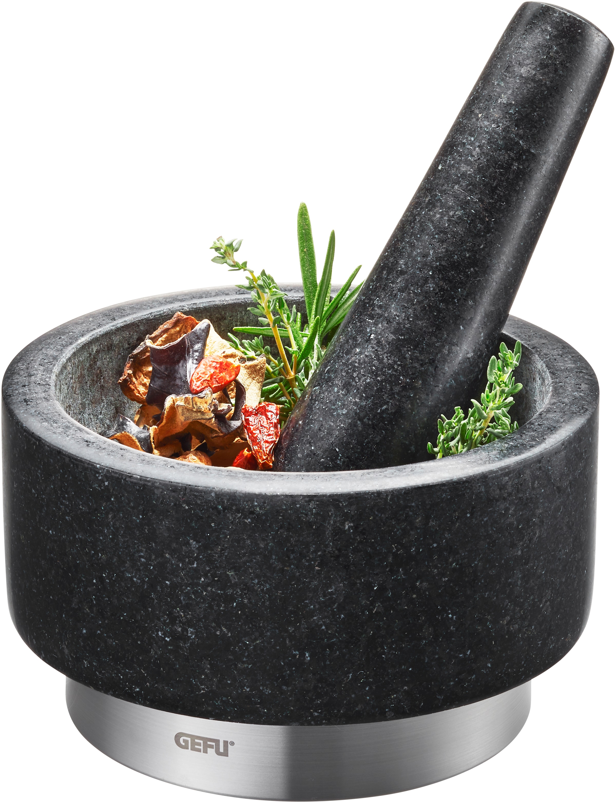 GEFU Mörser "X-PLOSION" Granit, Edelstahl, Ø 14 cm günstig online kaufen