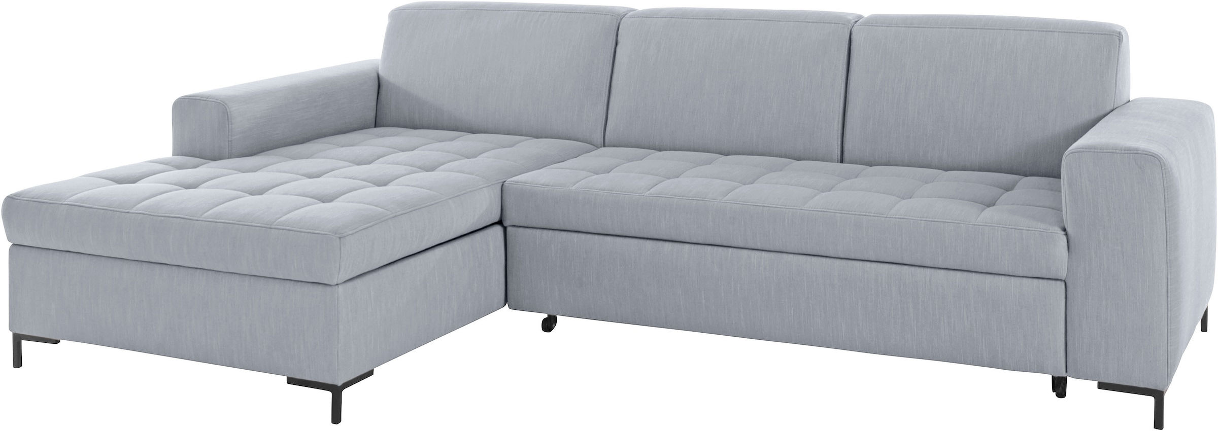 OTTO products Ecksofa »Grazzo L-Form«, hochwertige Stoffe aus recyceltem Material, Steppung im Sitzbereich